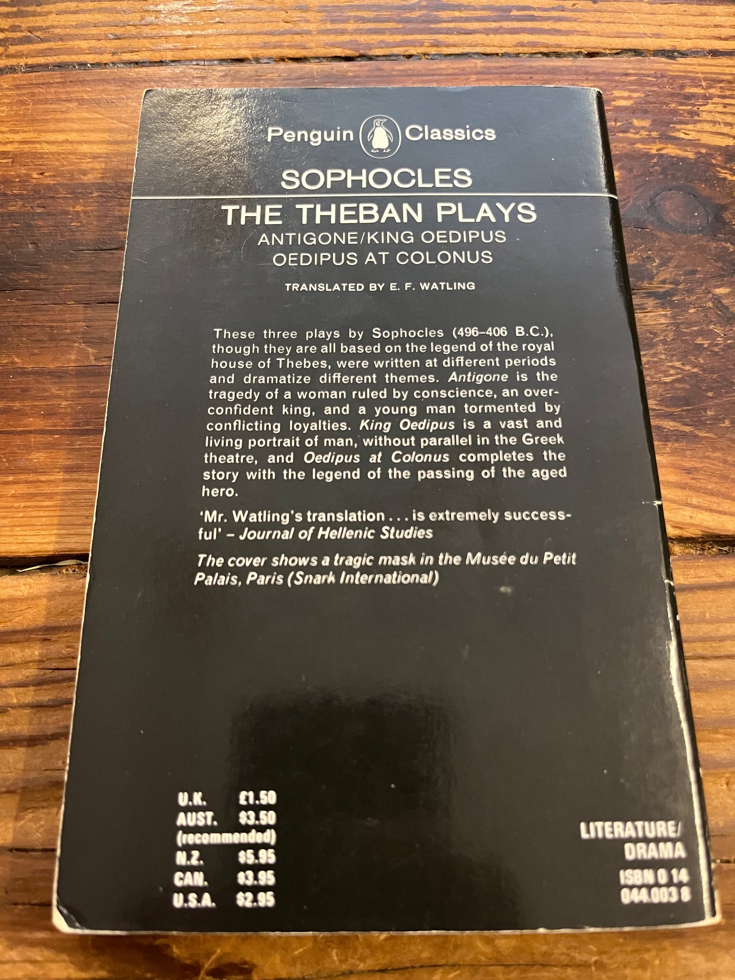 The Theban plays, Sophocles