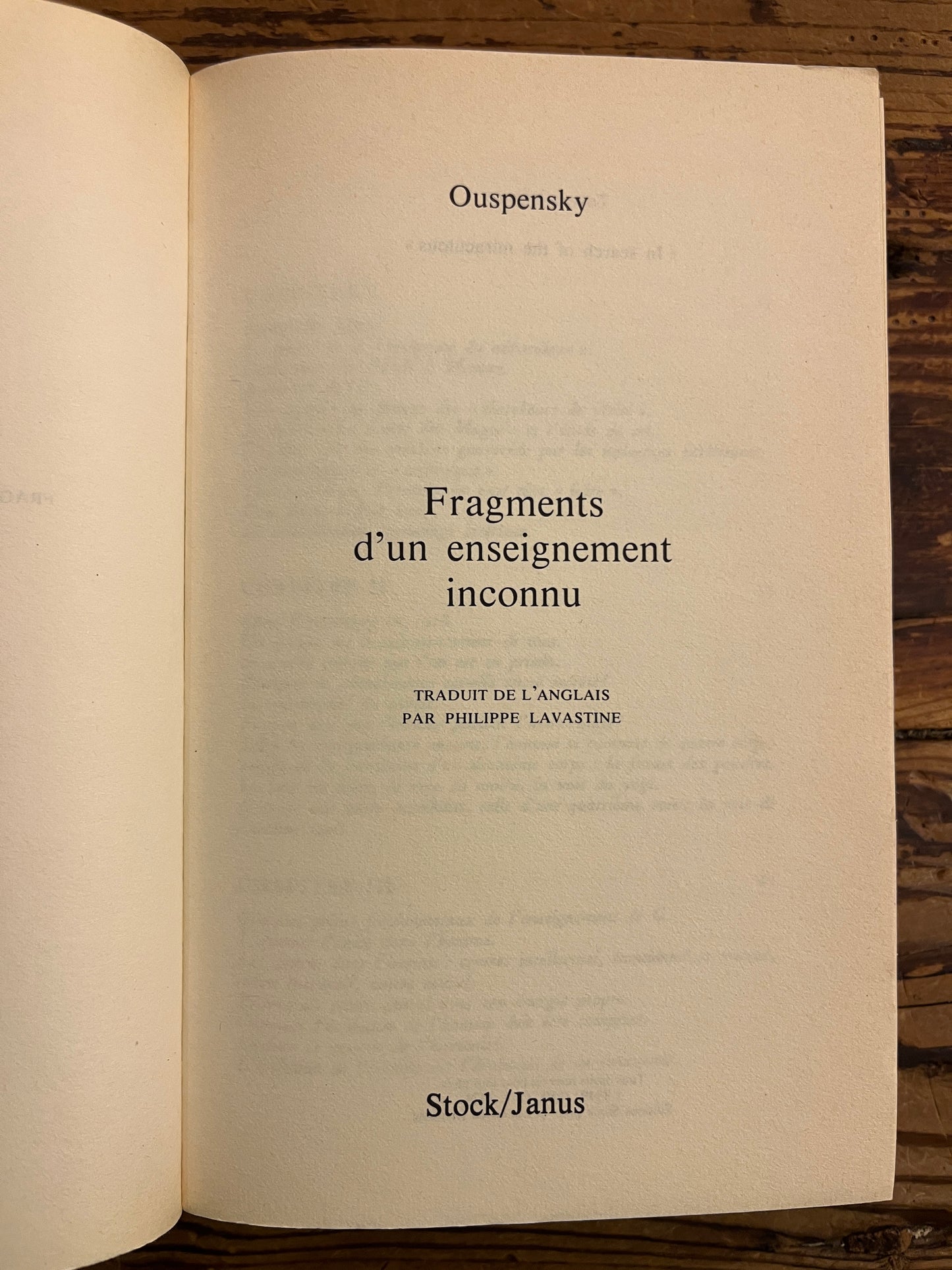 Fragments d’un enseignement inconnu, P.D. Ouspensky