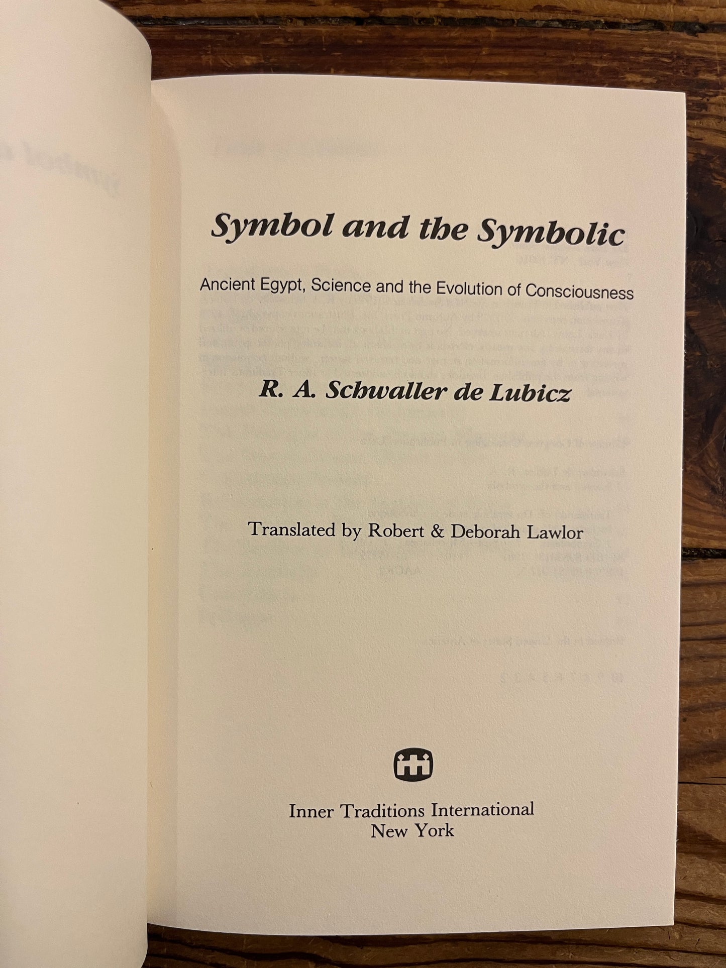 Symbol and the symbolic, R.A. Schwaller de Lubicz