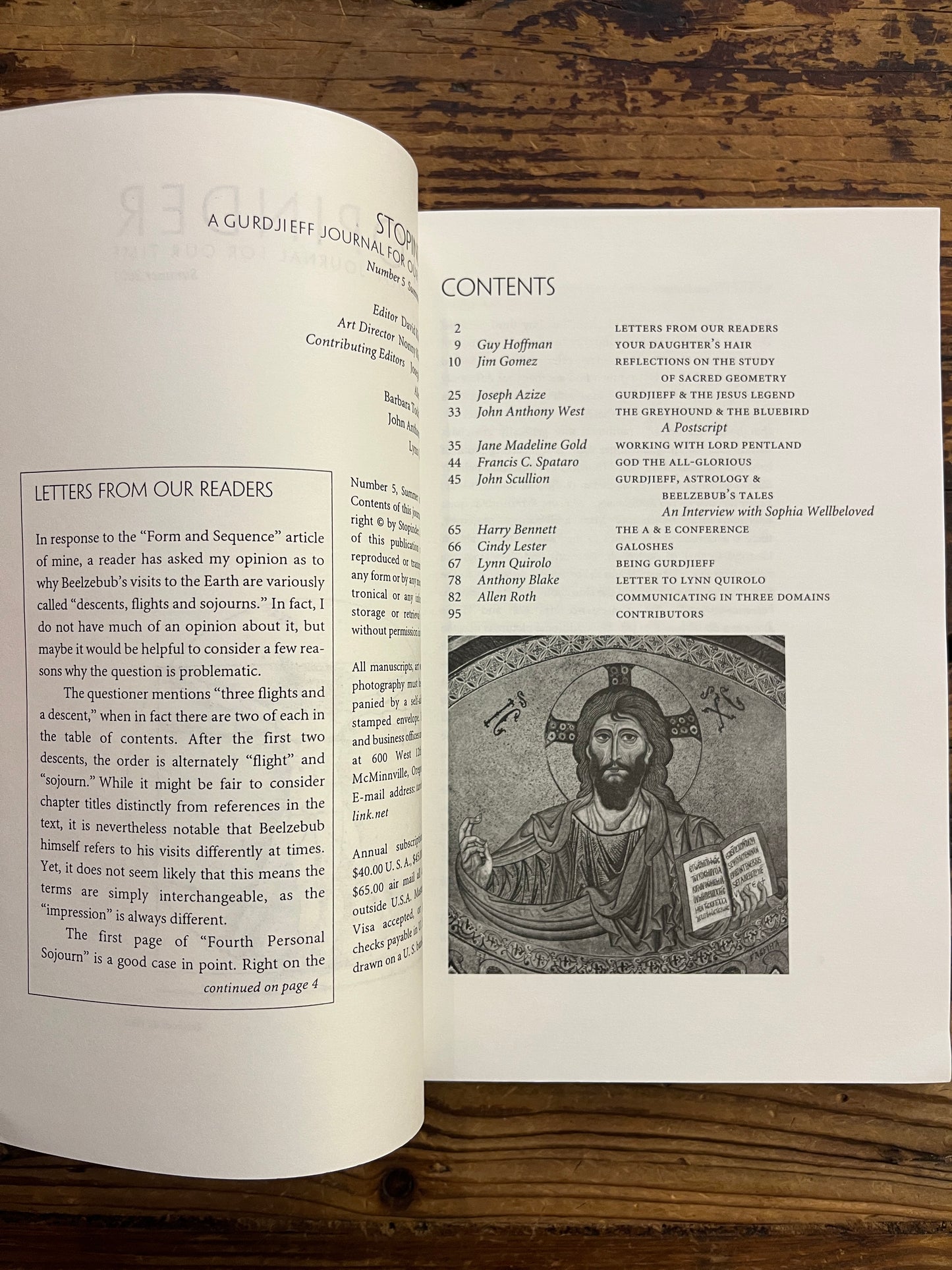 Stopinder, A Gurdjieff journal for our time, number 5
