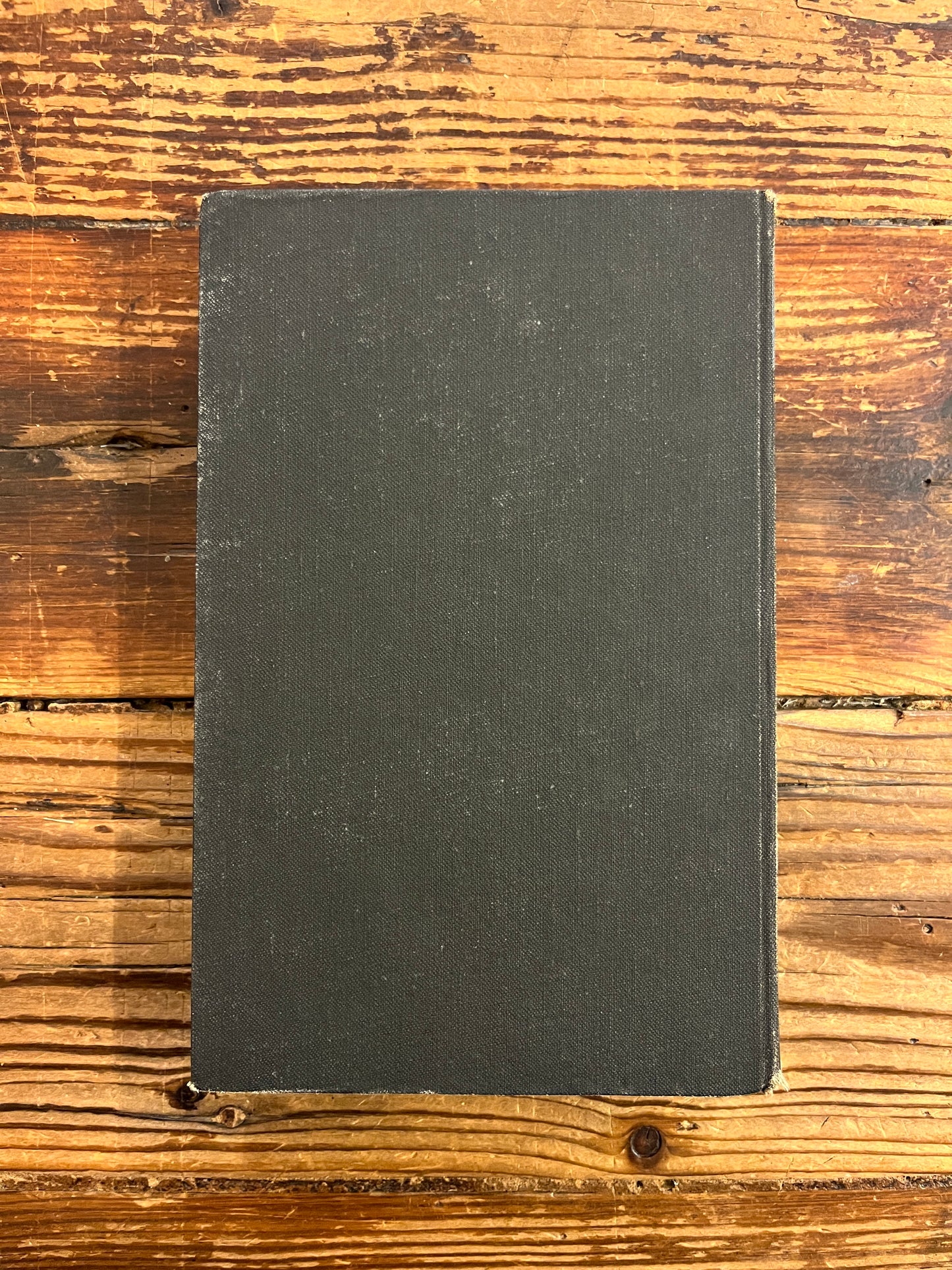 Back cover of book titled 'Maurcie Nicoll a portrait' by Beryl Pogson on a wooden surface