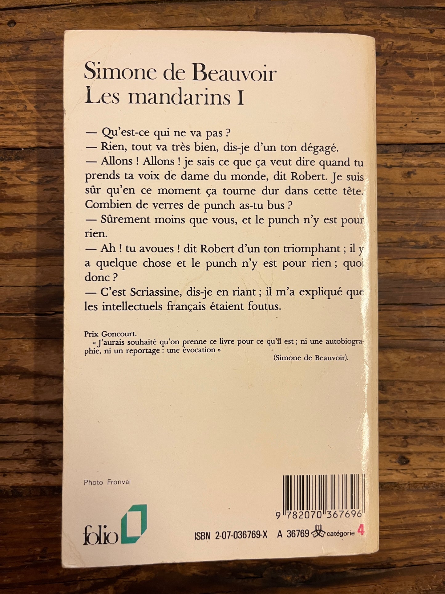 Les mandarins I & II, Simone de Beauvoir