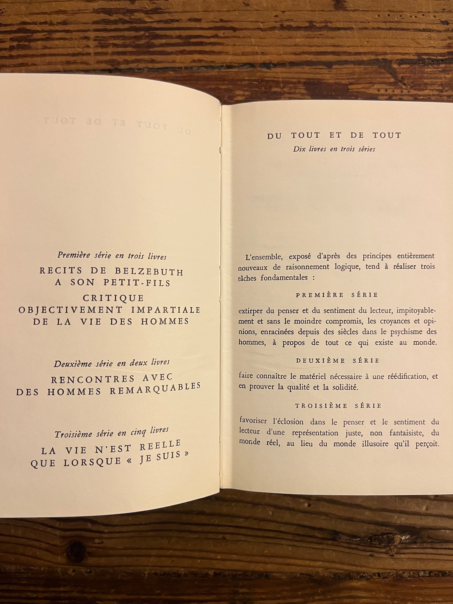 Récit de Belzébuth à son petit-fils, G.I. Gurdjieff, première édition Française, 1956