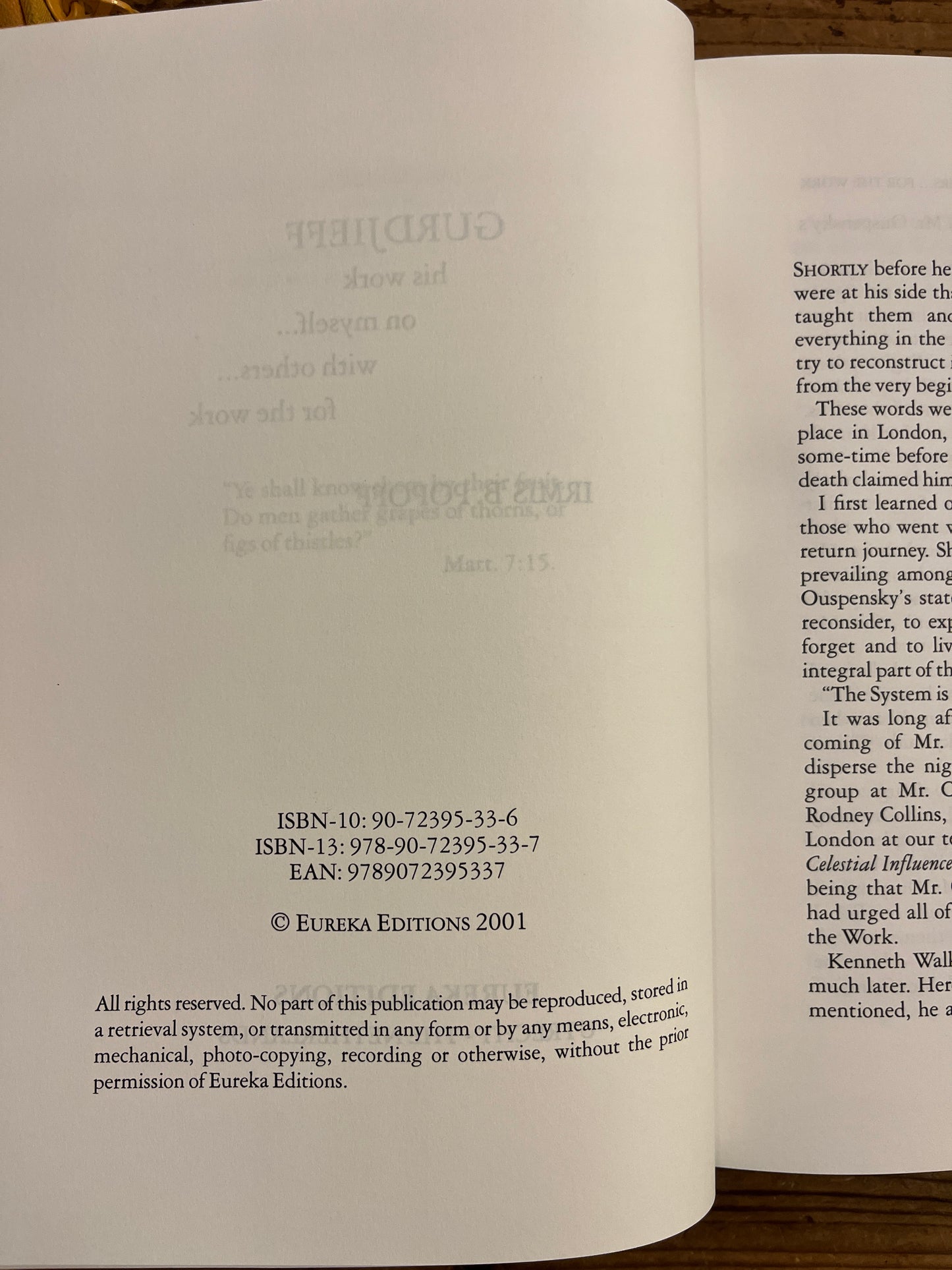 Gurdjieff, His Work, On myself, with Others, For the Work by Irmis B. Popoff