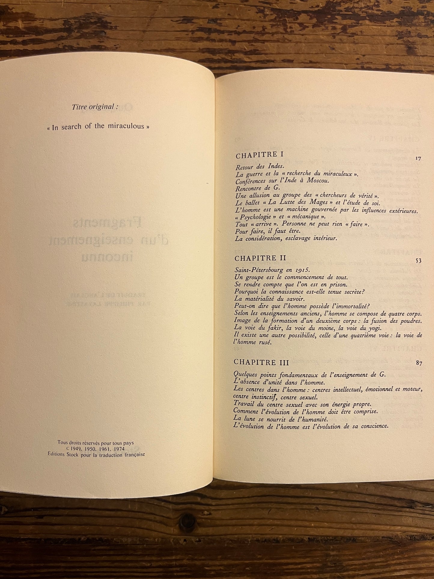 Fragments d’un enseignement inconnu, P.D. Ouspensky