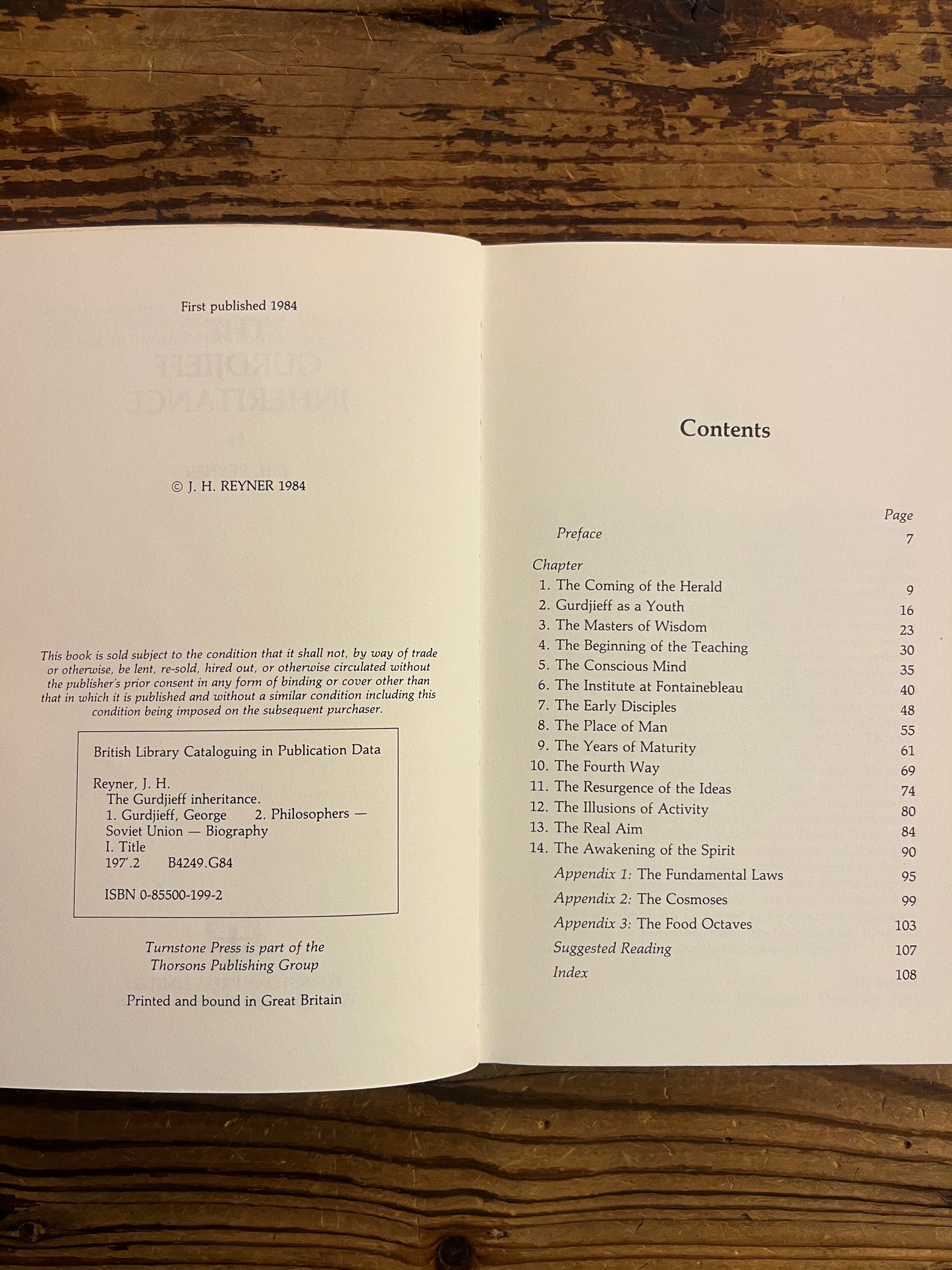 The Gurdjieff inheritance, J.H. Reyner