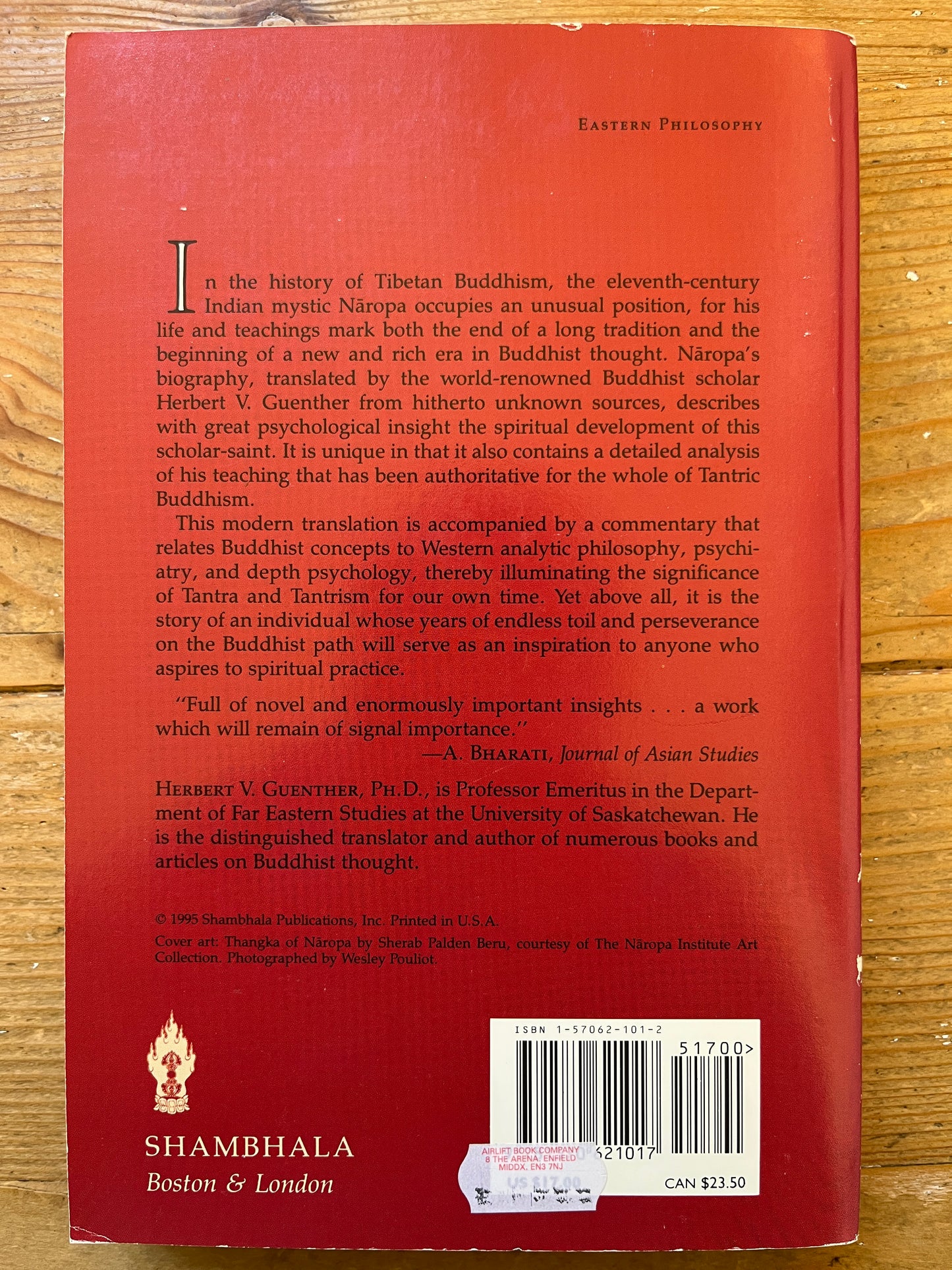 The life and teaching of Naropa