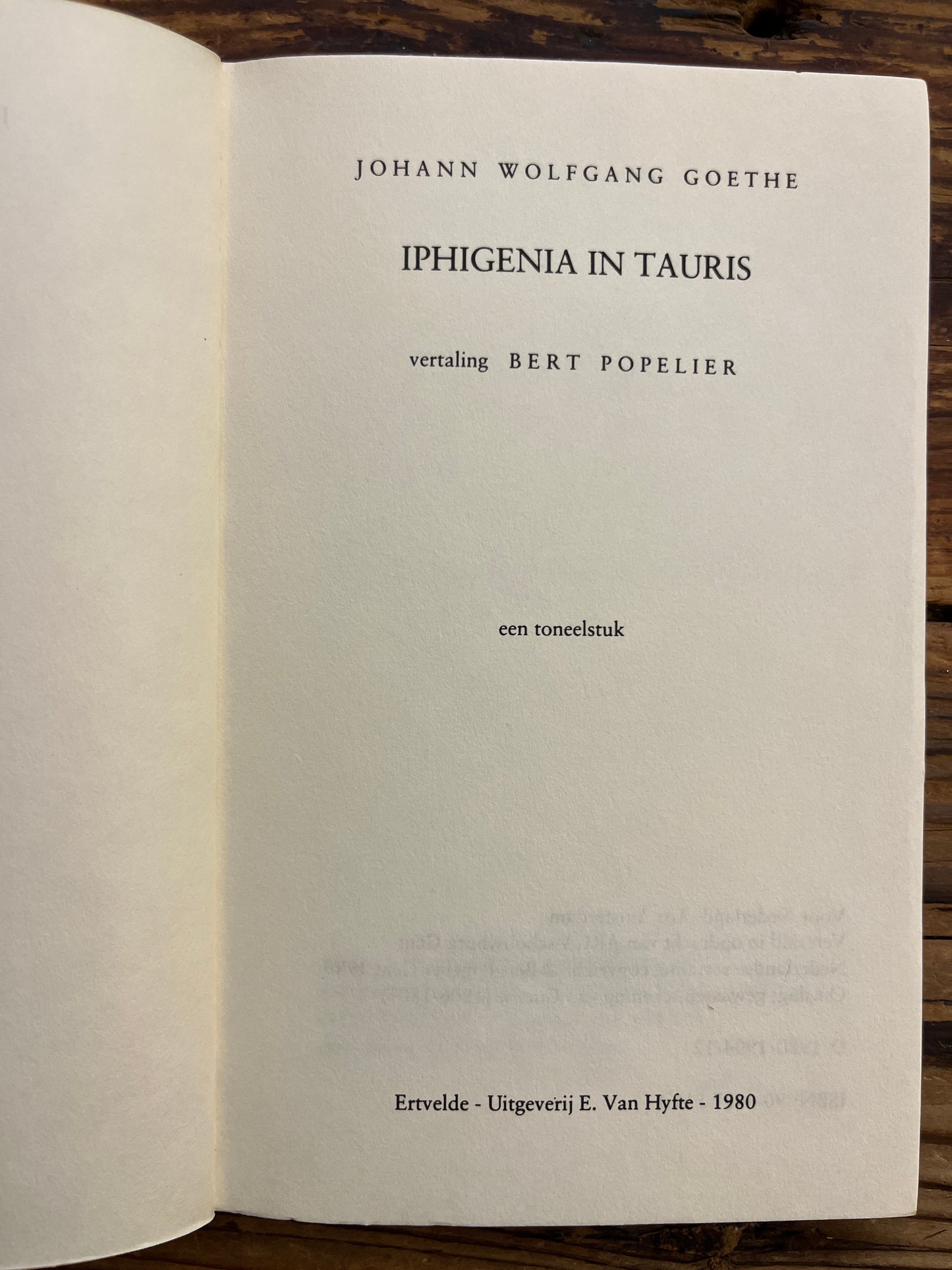 Iphigenia in Tauris, Johann Wolfgang Goethe