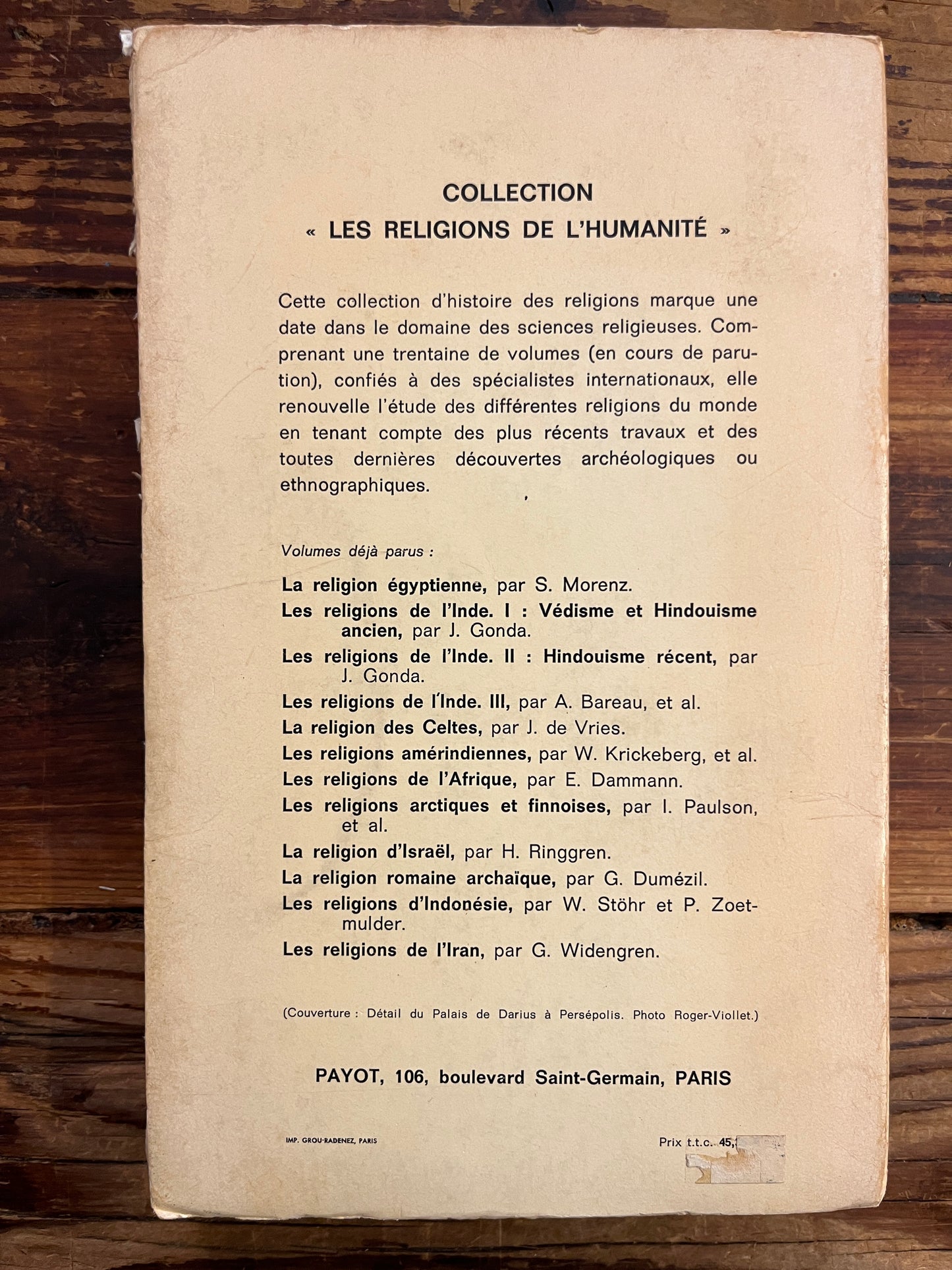 Les religions de l’Iran, Geo Widengren