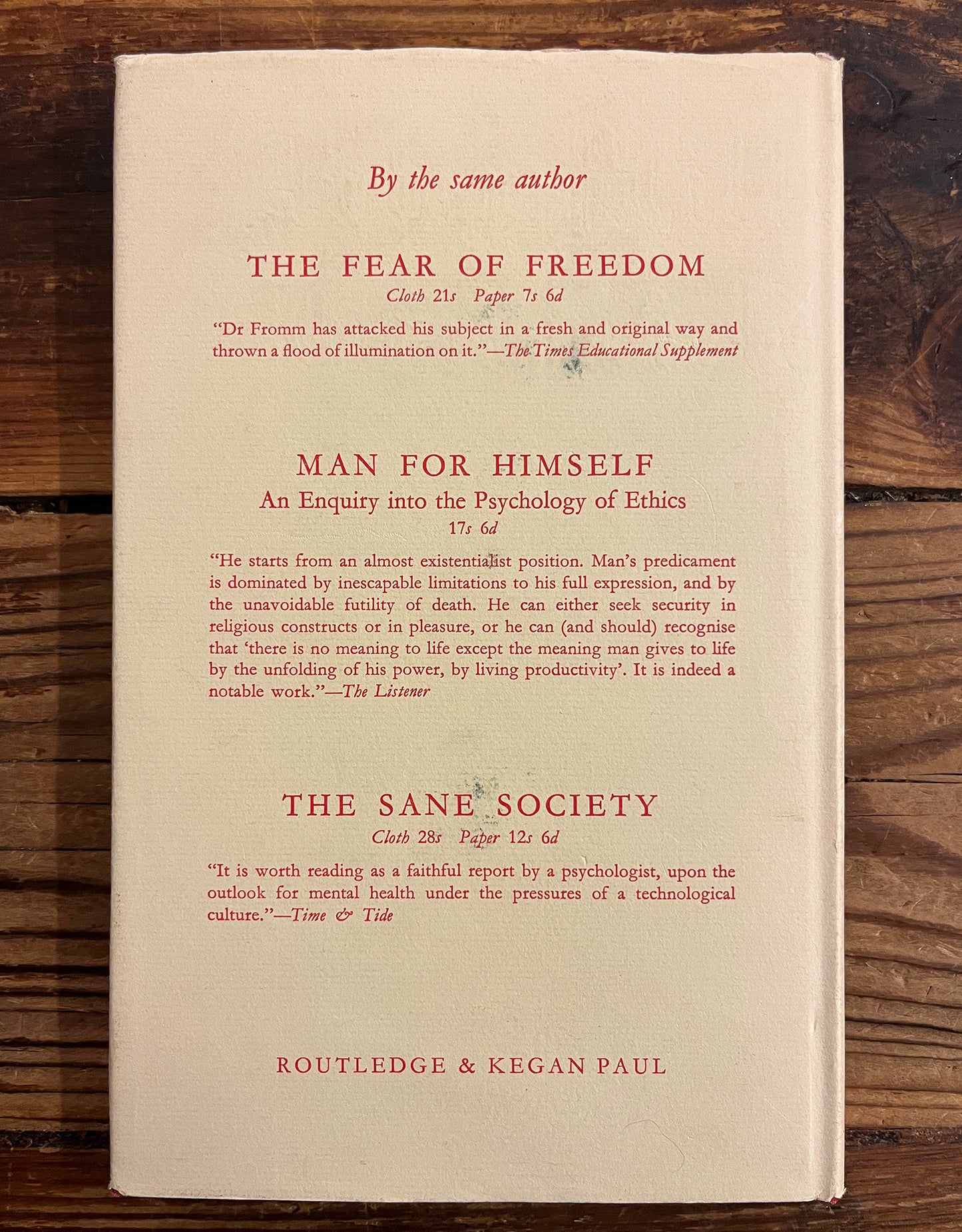 The Dogma of Christ, Erich Fromm
