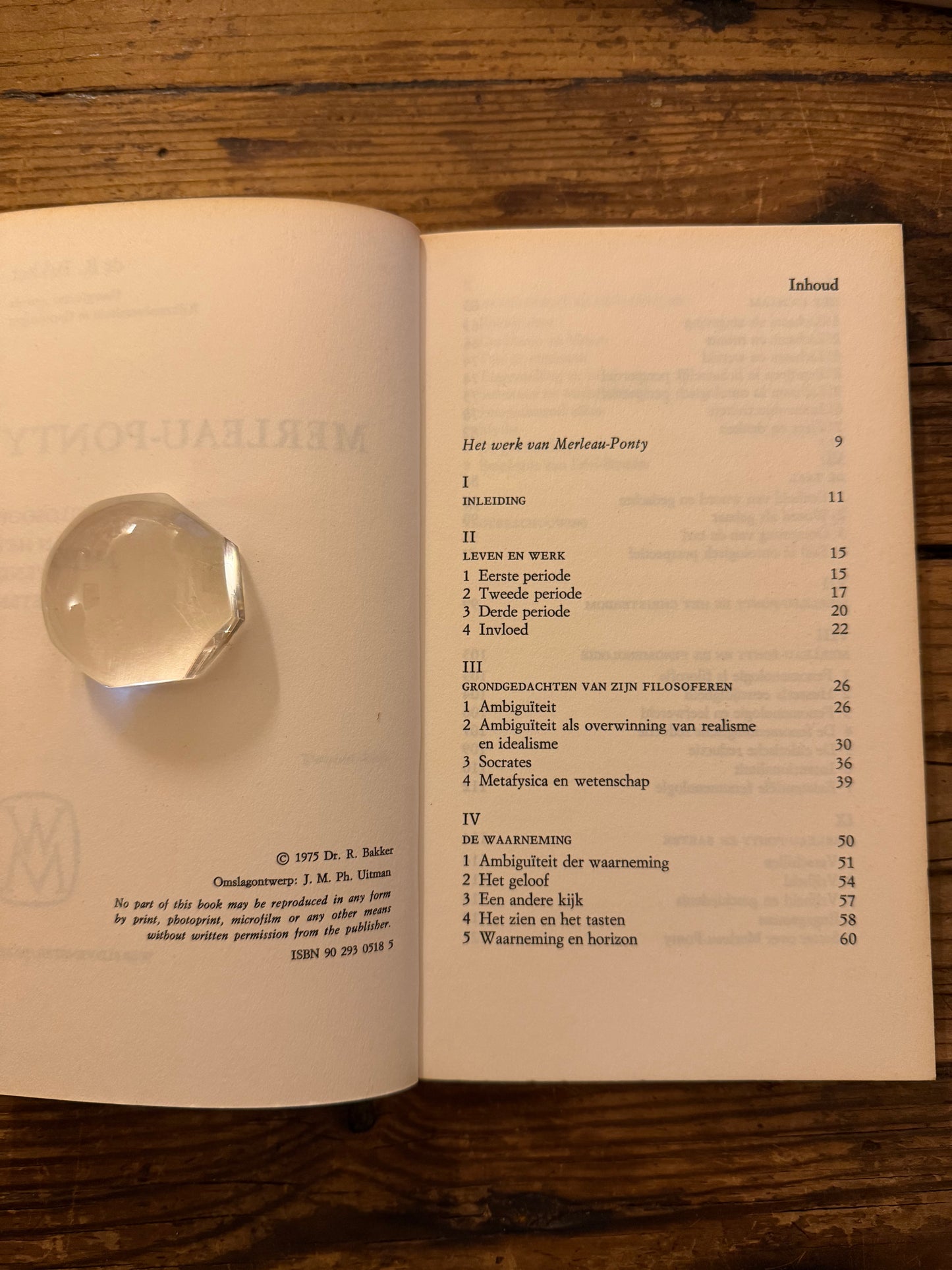 Merleau-Ponty, Filosoof van het niet wetend weten door R. Bakker