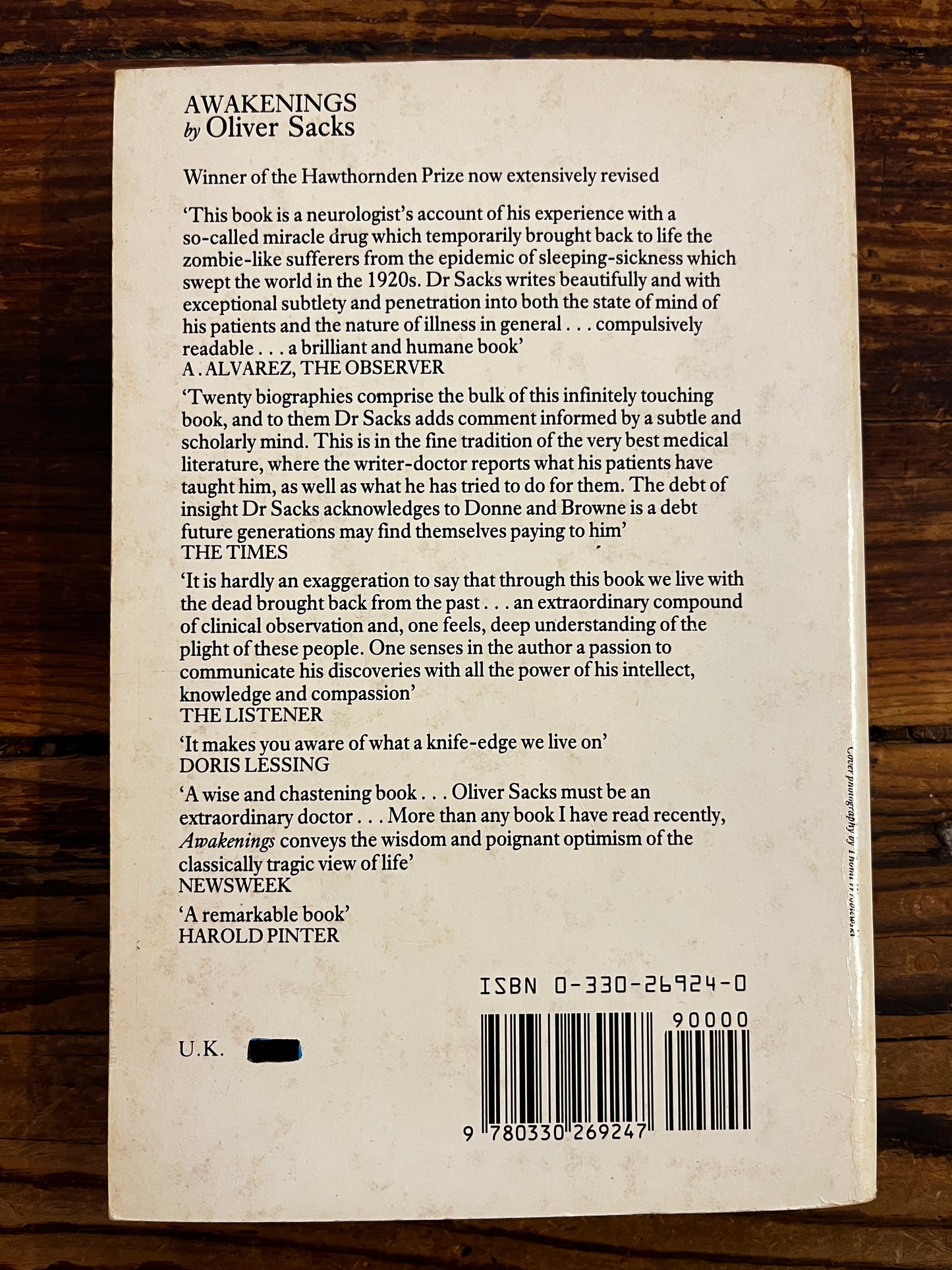 Awakenings, Oliver Sacks