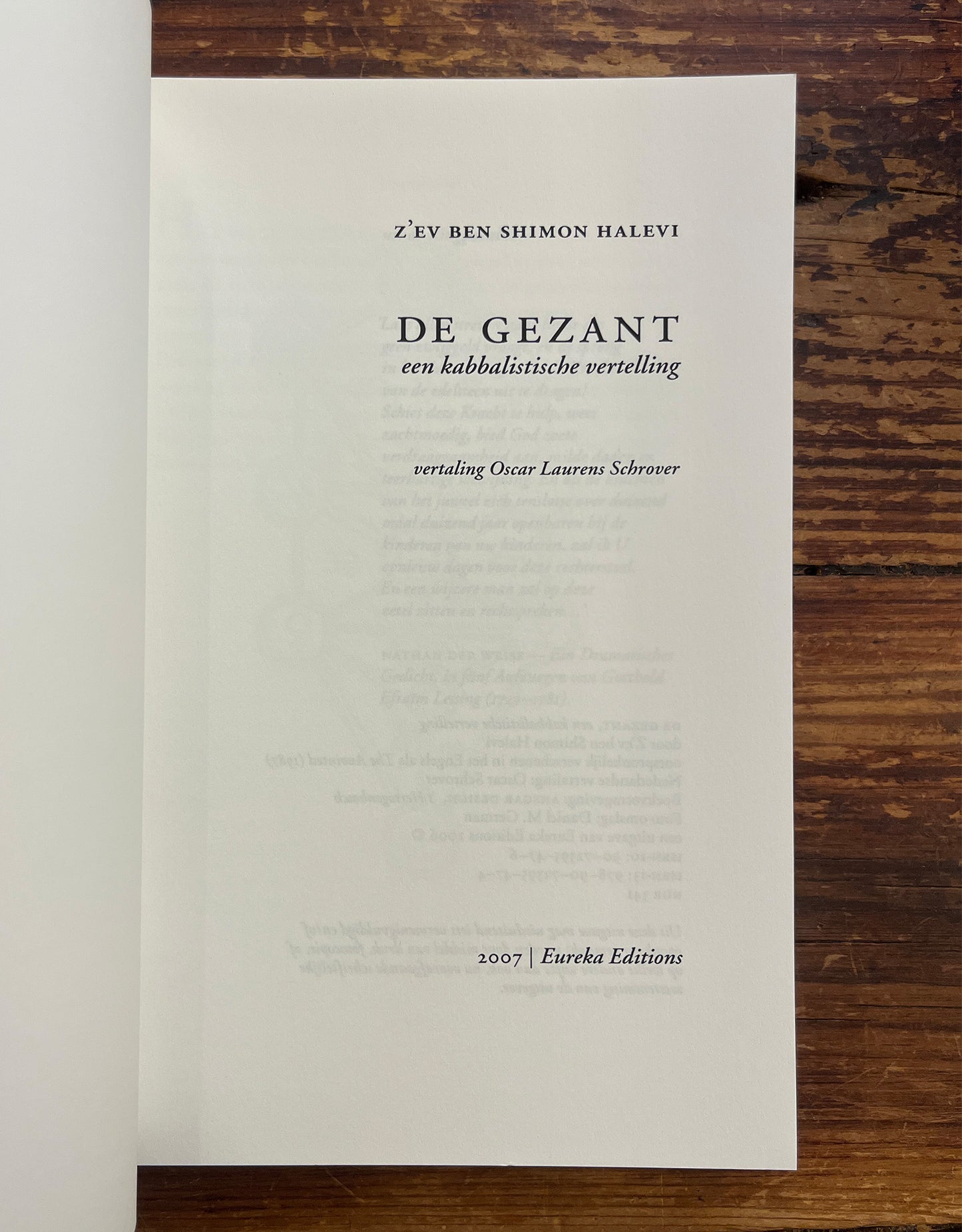 De Gezant, een kabbalistische vertelling, Z'ev Bem Shimon Halevi