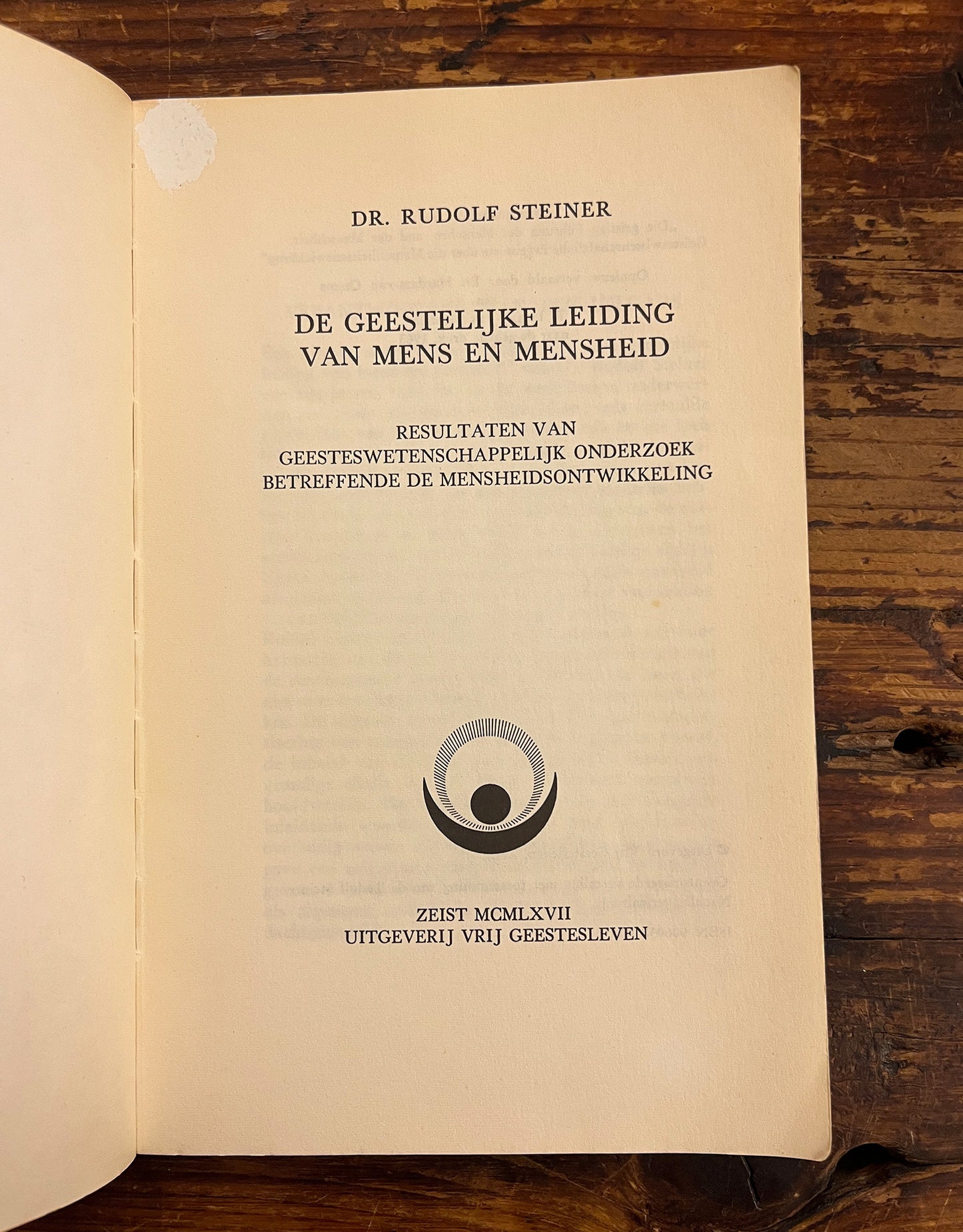 De geestelijke leiding van mens en mensheid, Rudolf Steiner