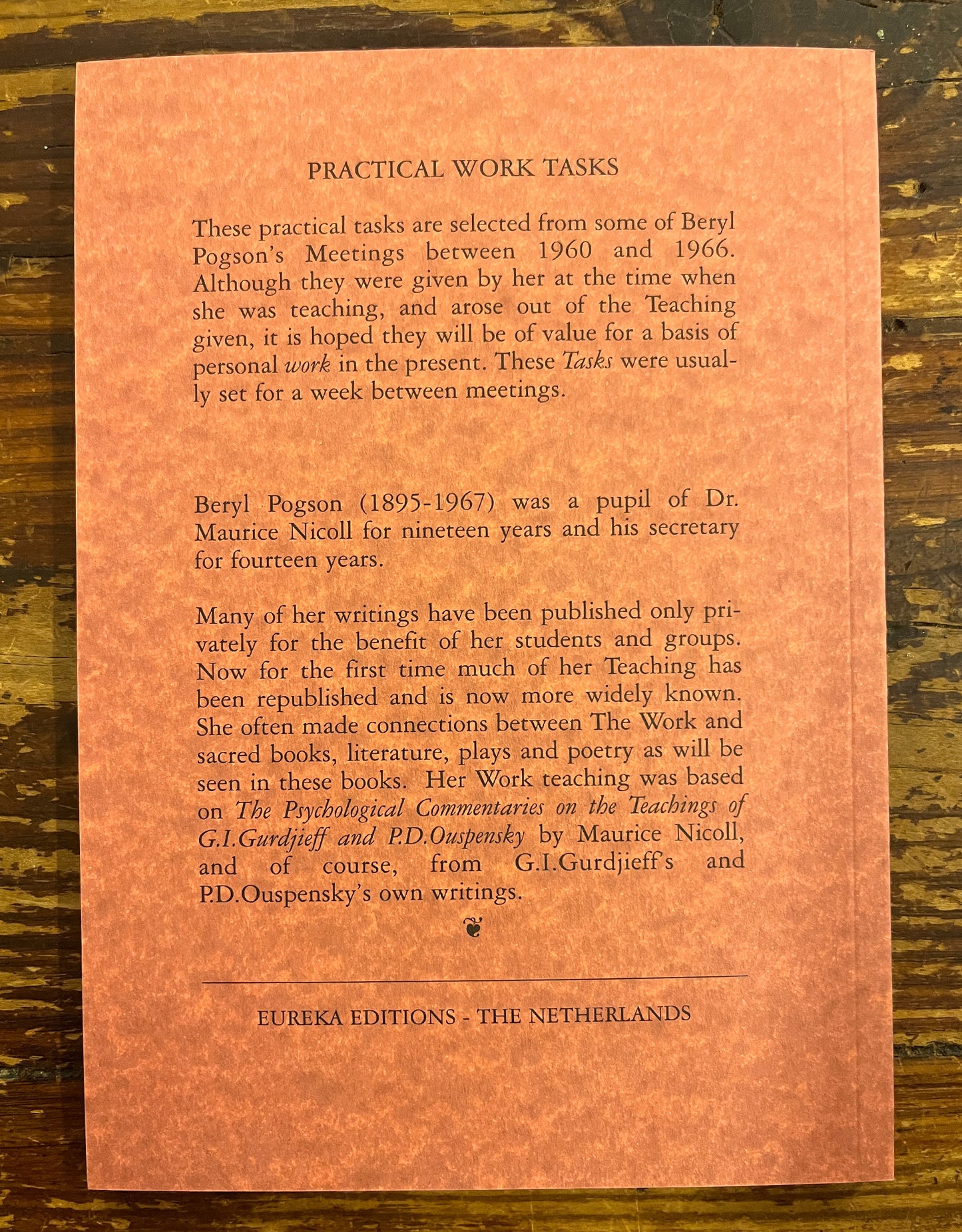 Practical Work Tasks, Beryl Pogson