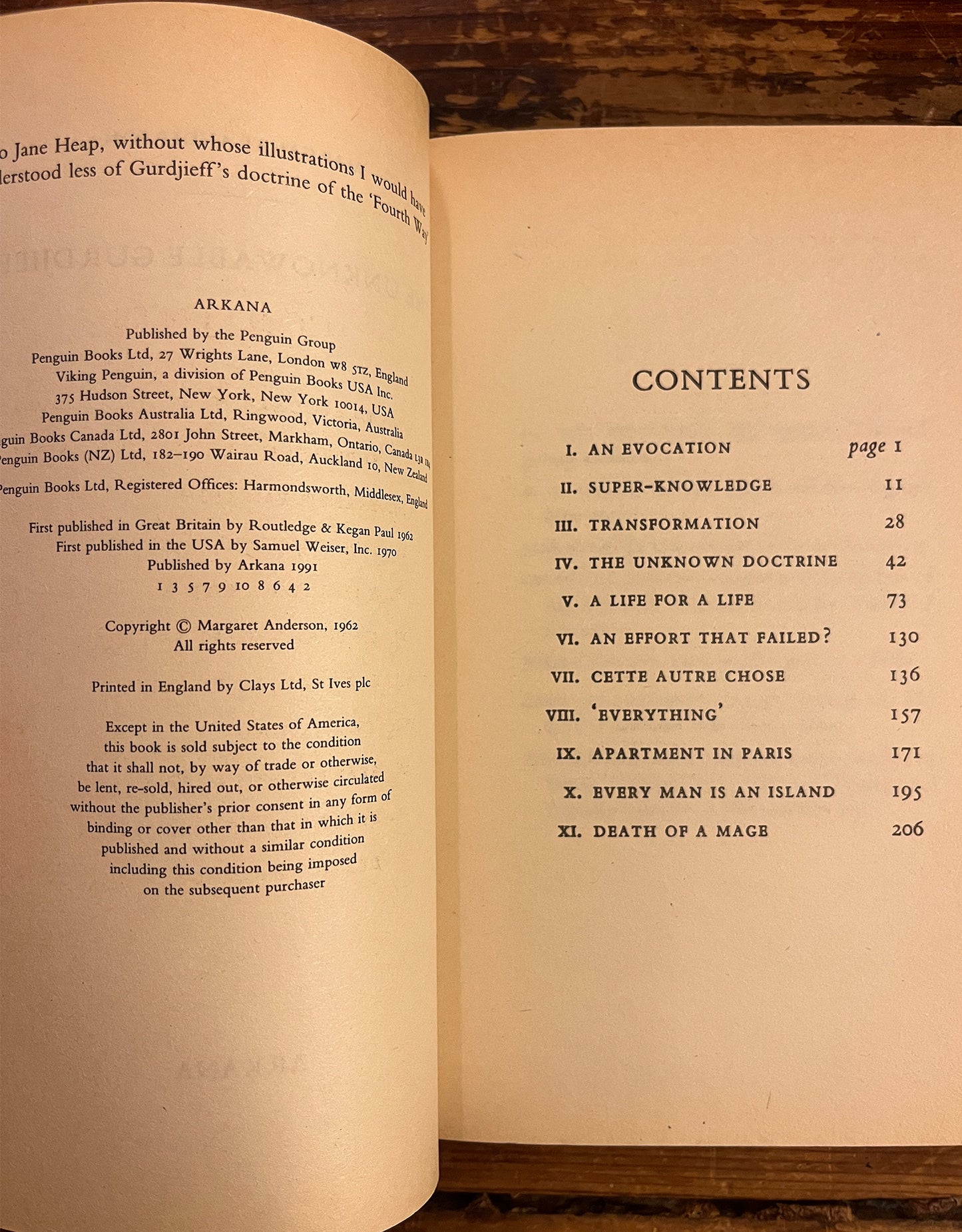 The Unknowable Gurdjieff, Margaret Anderson