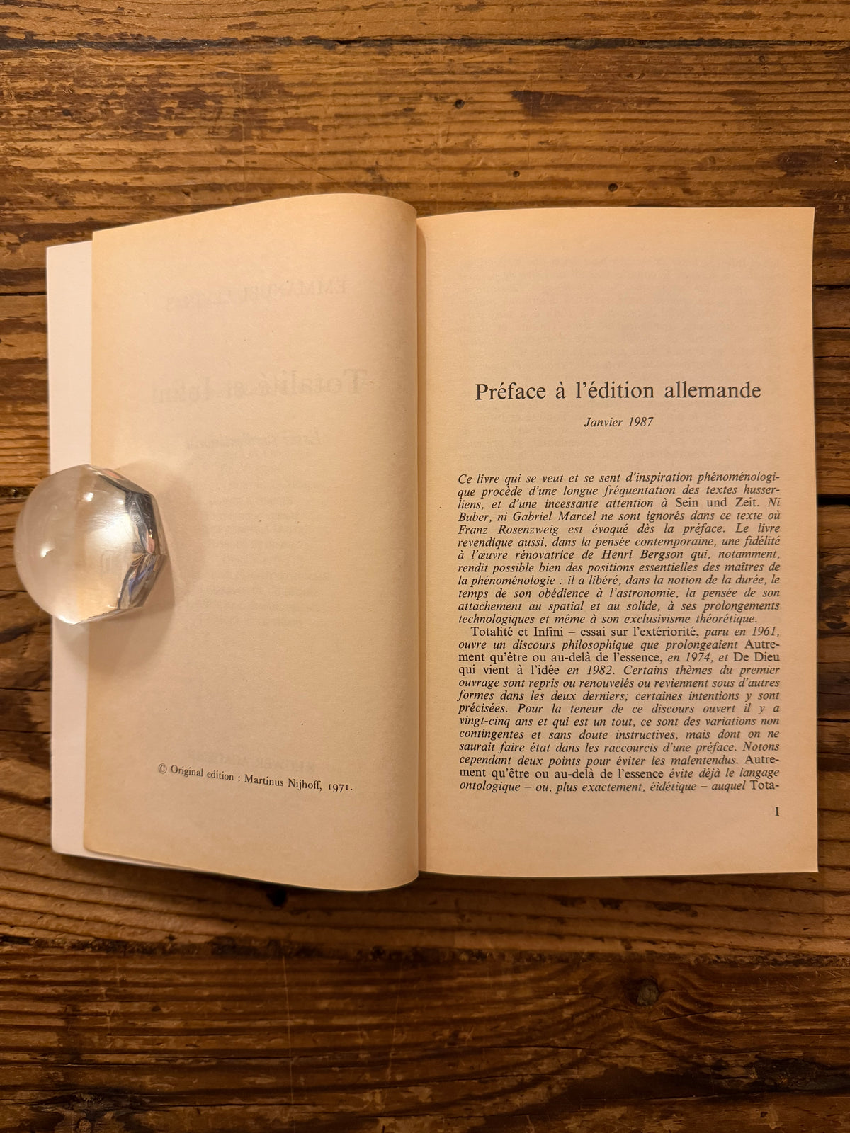 Totalité et infini par Emmanuel Lévinas
