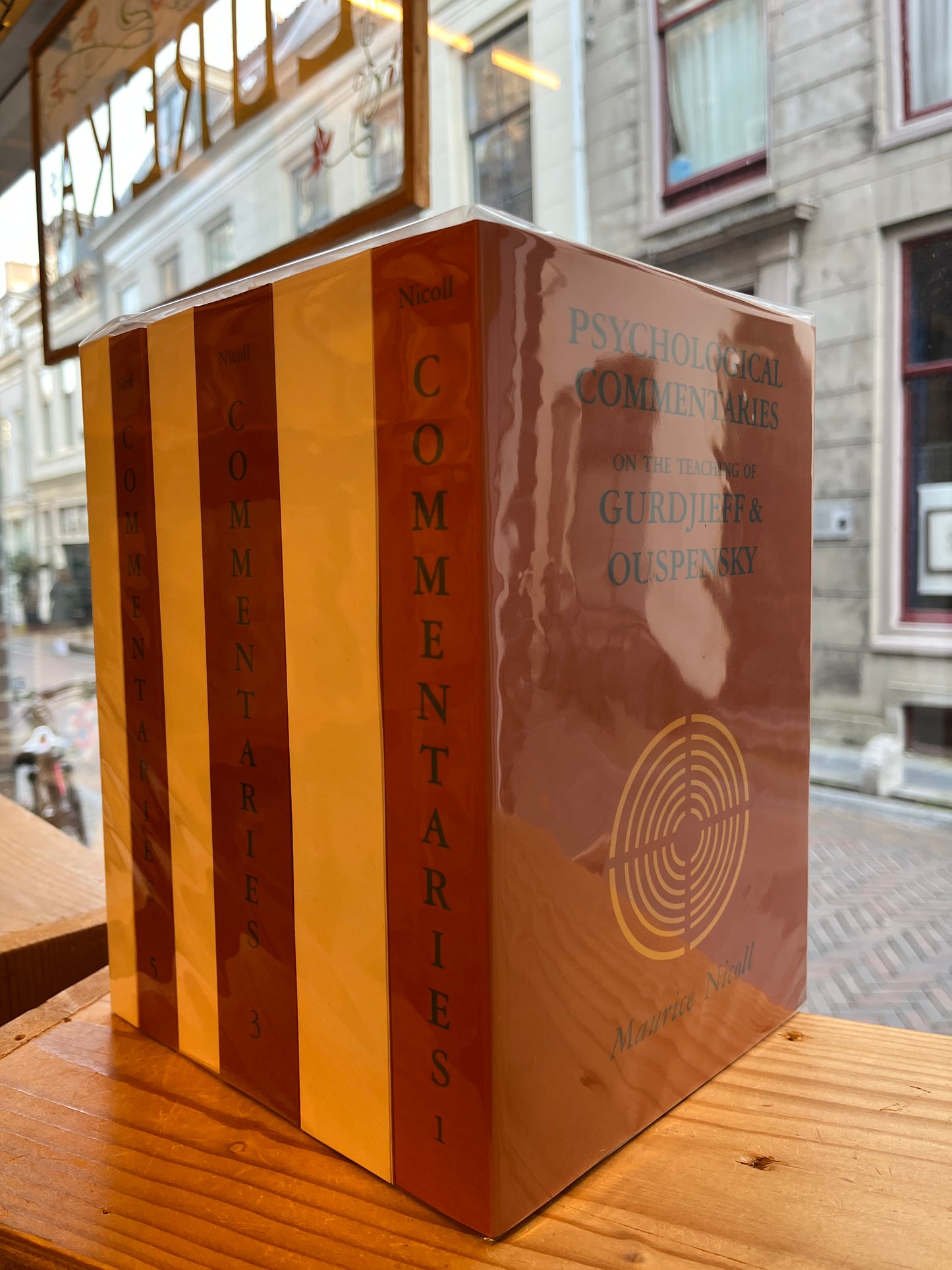 set of 6 books titled 'the psychological commentaries on the teachings of Gurdjieff and Ouspensky' by Maurice Nicoll 