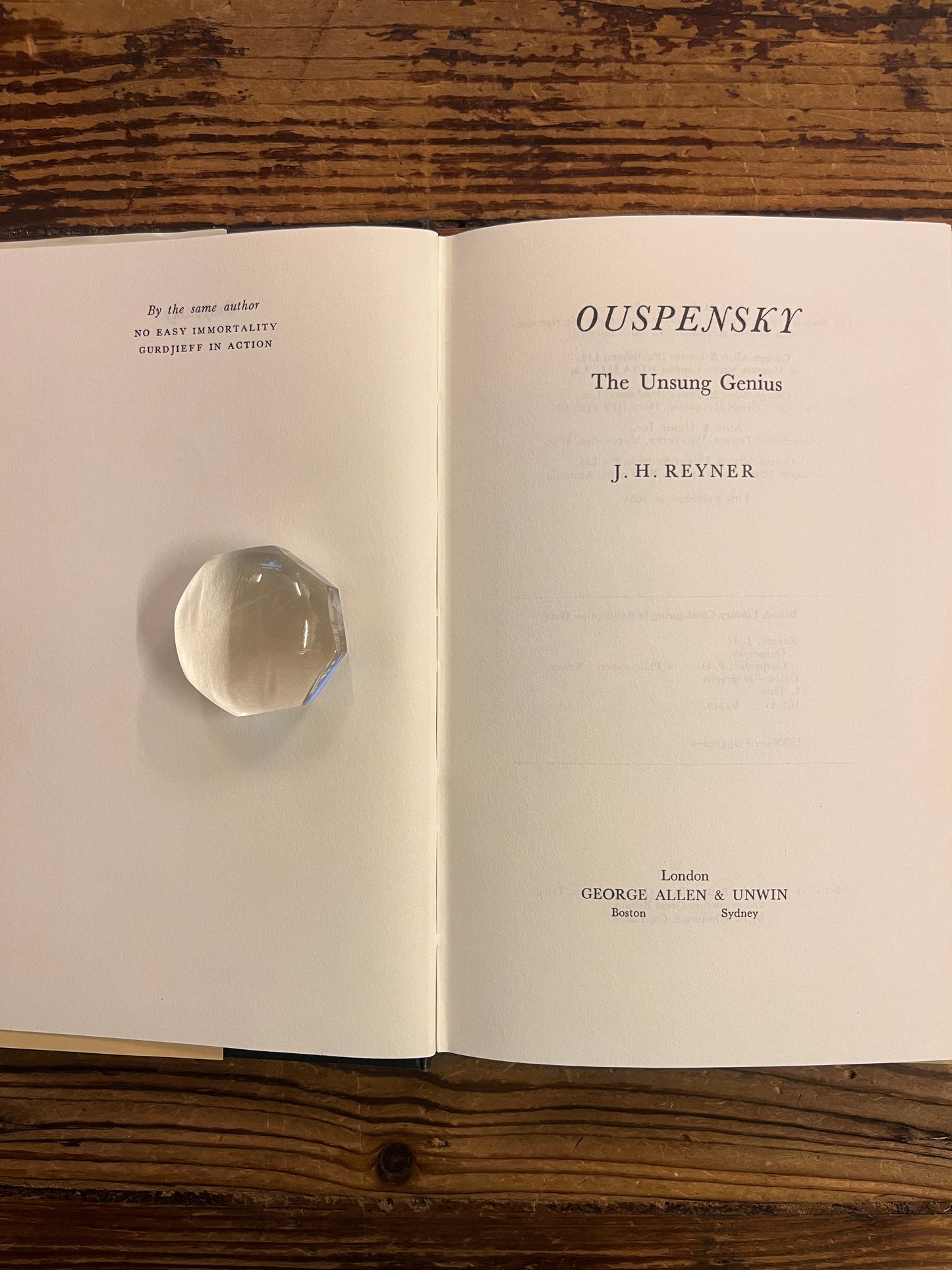 Ouspensky the Unsung genius, J.H. Reyner