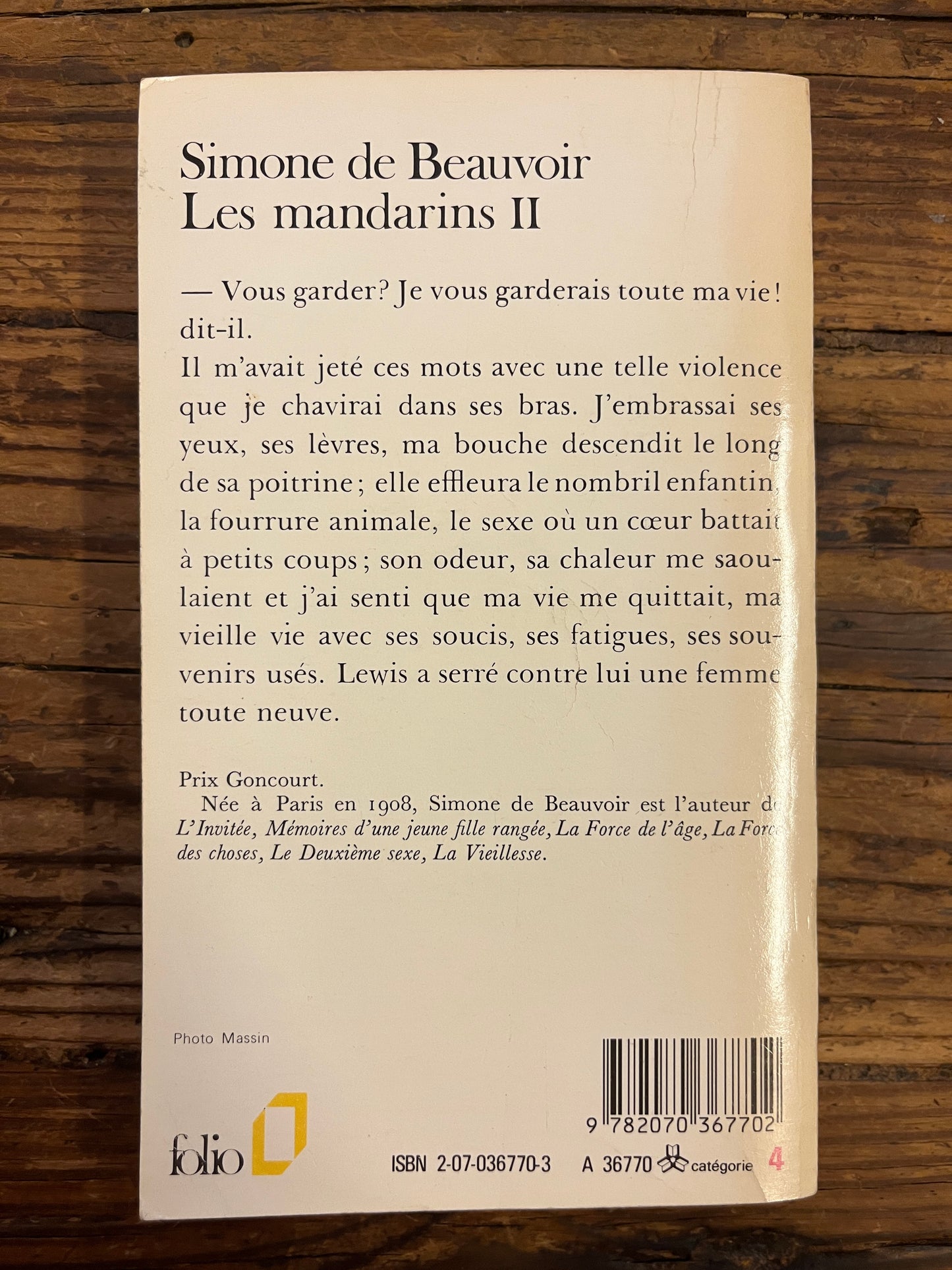 Les mandarins I & II, Simone de Beauvoir