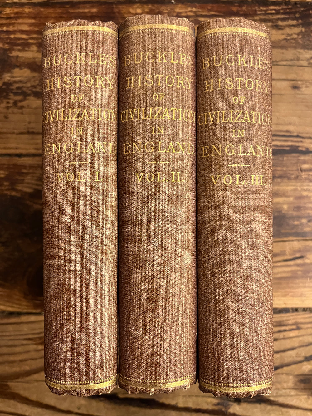 Buckle’s history of civilization in England, 3 volumes set, 1882