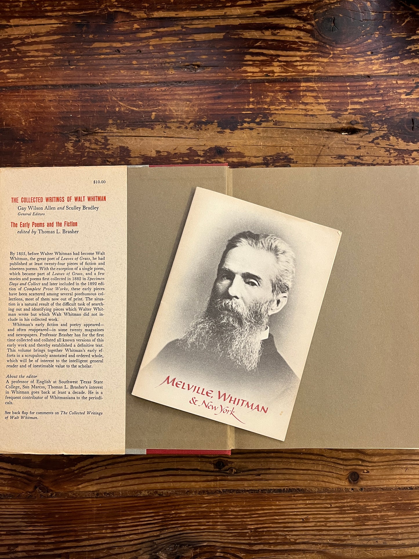 The Early poems and the fiction, the collected writings of Walt Whitman, Thomas L. Brasher