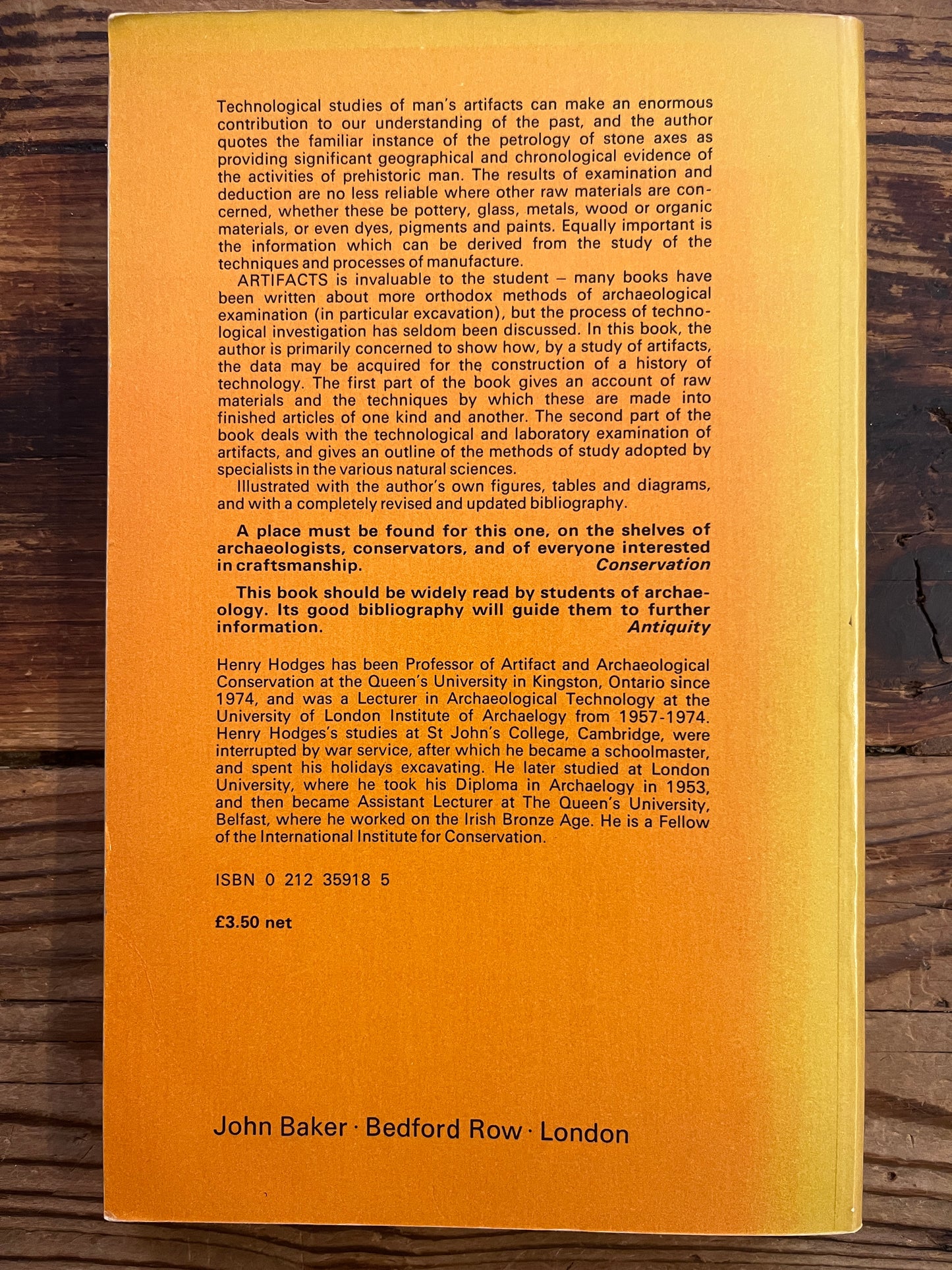 Artifacts, Henry Hodges