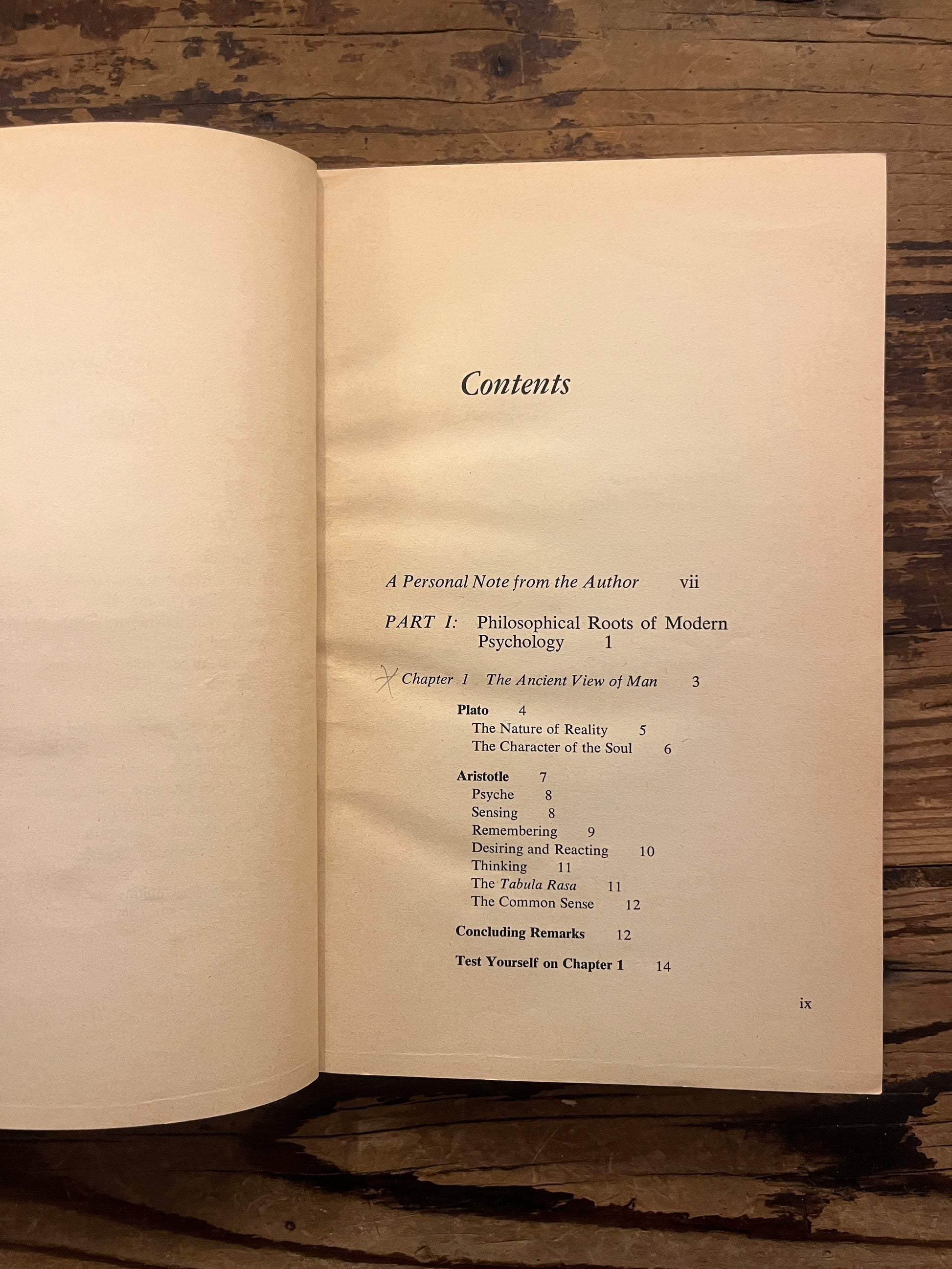 Book titled 'the story of psychology'  by Frank J. Bruno on a wooden surface 