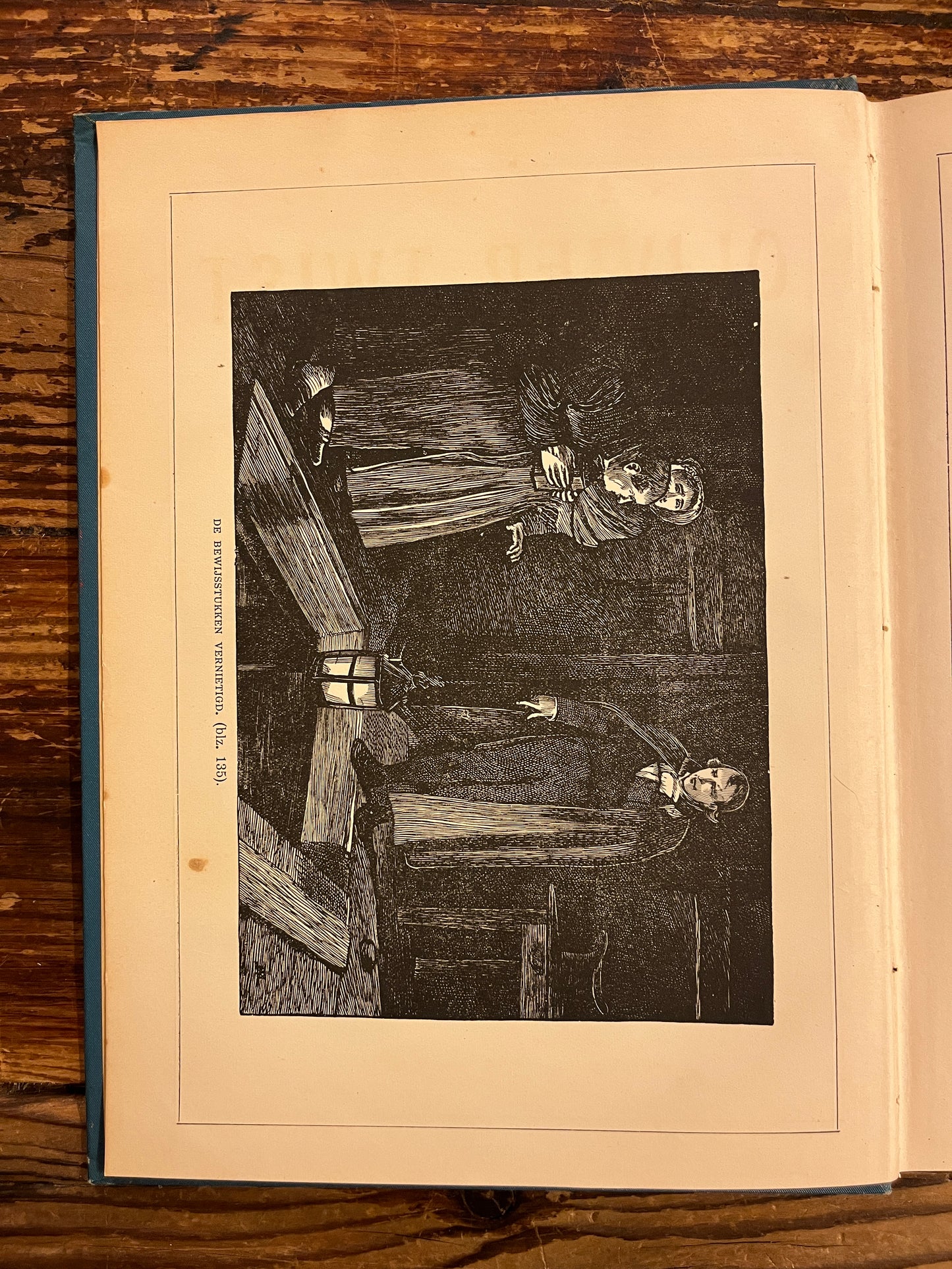 foto van een illustratie uit het boek "Oliver Twist" 