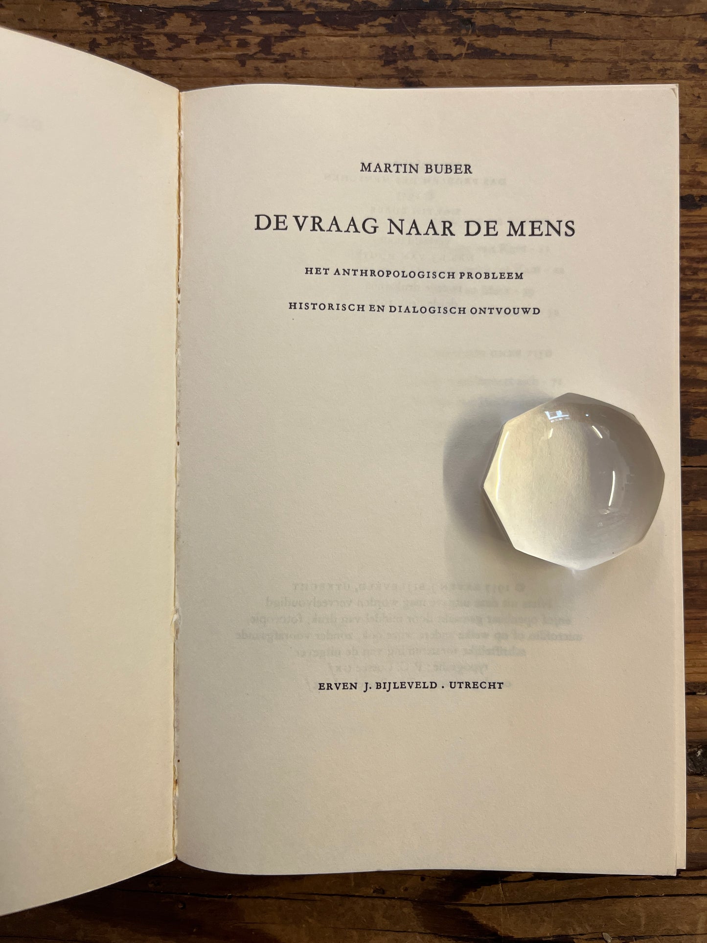 De vraag naar de mens, Martin Buber