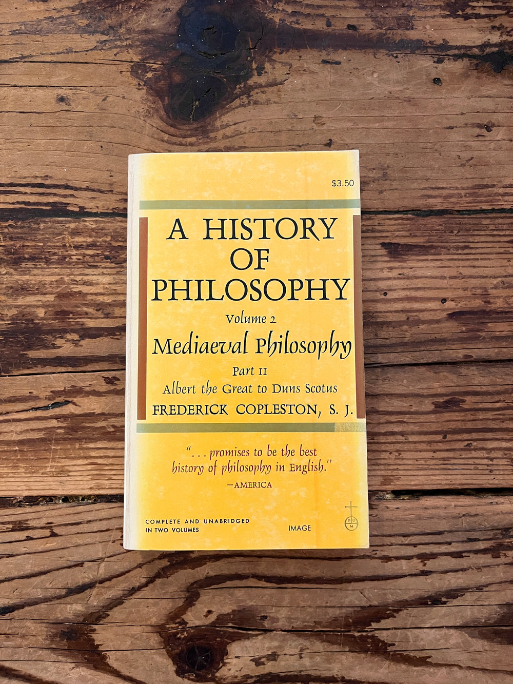 A History of Philosophy Volume II Mediaeval Philosophy Part 2 by Frederick Copleston