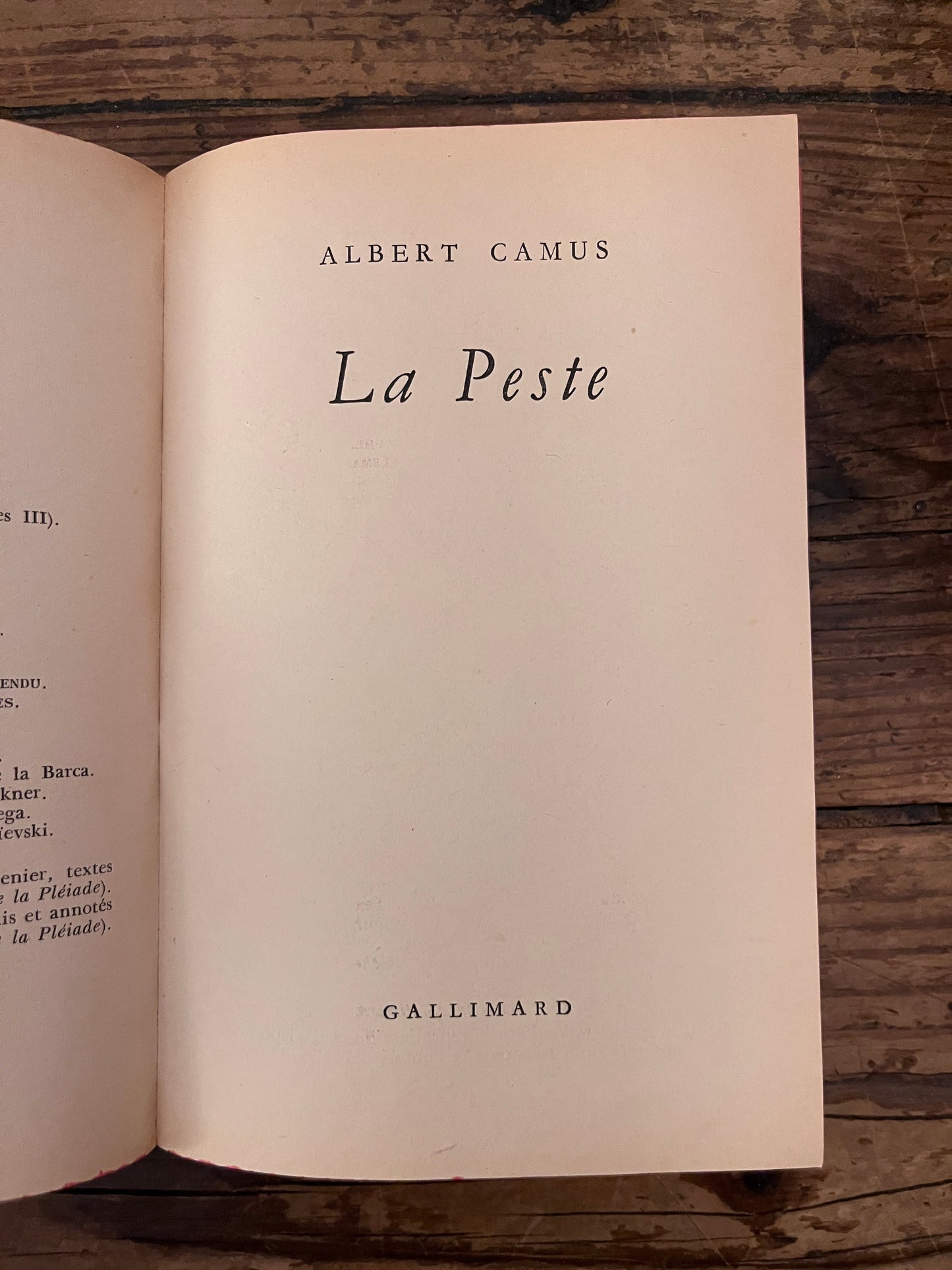 La Peste par Albert Camus