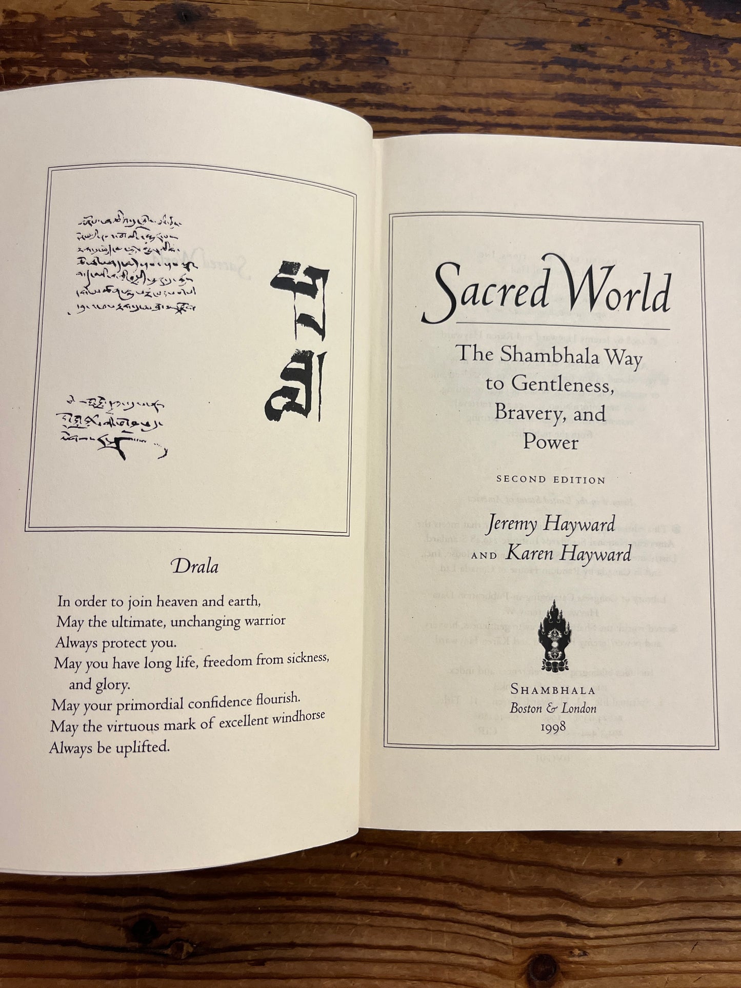 Sacred world, the Shambhala way to gentleness, bravery, and power, Jeremy & Karen Hayward