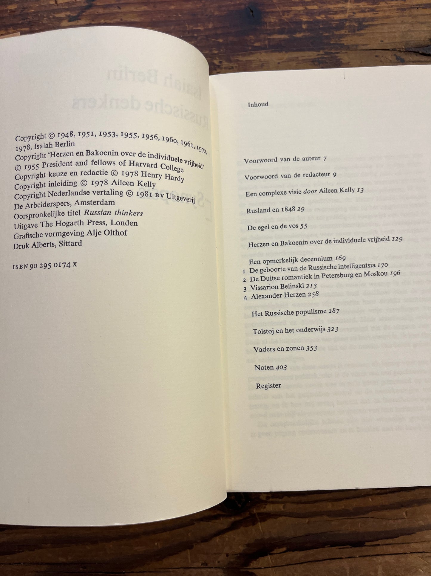 Russische denkers, Isaiah Berlin
