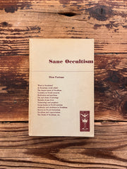 Sane Occultism by Dion Fortune | 1st paperback Edition 1938