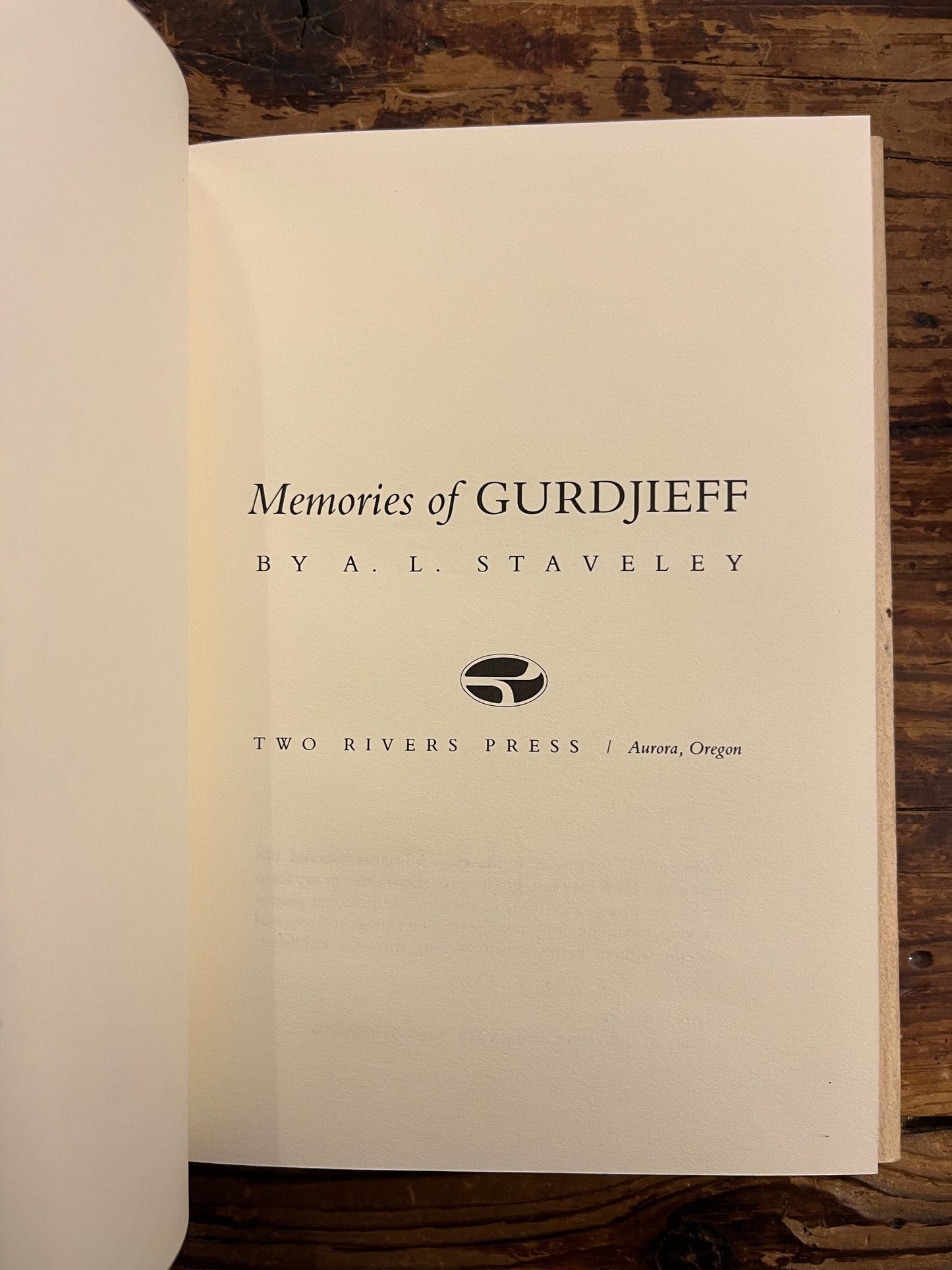 Memoirs of Gurdjieff, A.L. Staveley, 1st Edition