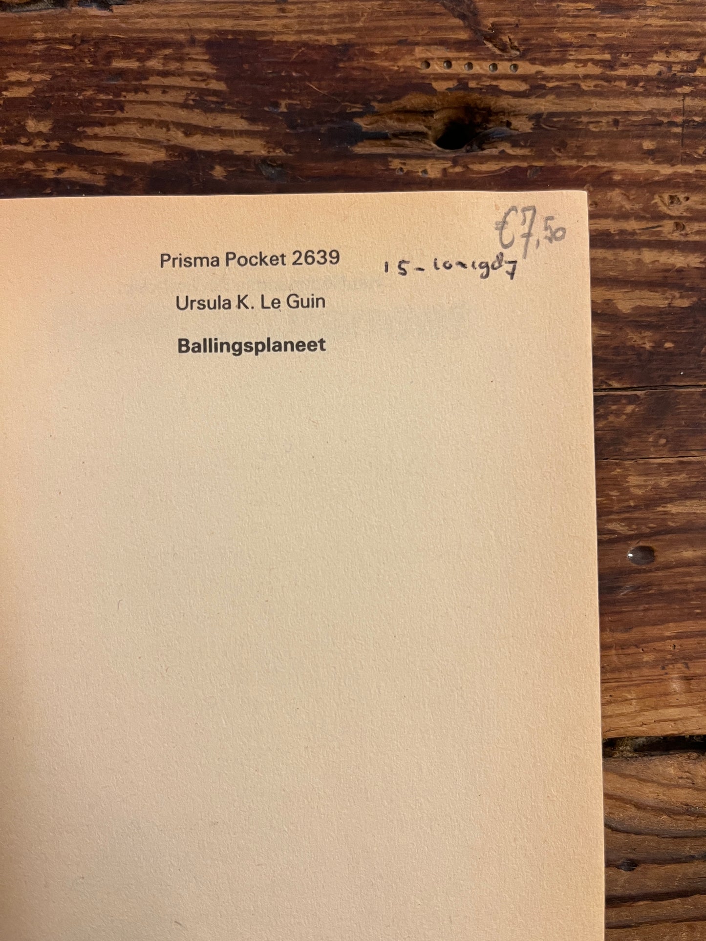 Ballingsplaneet, Ursula K. Le Guin