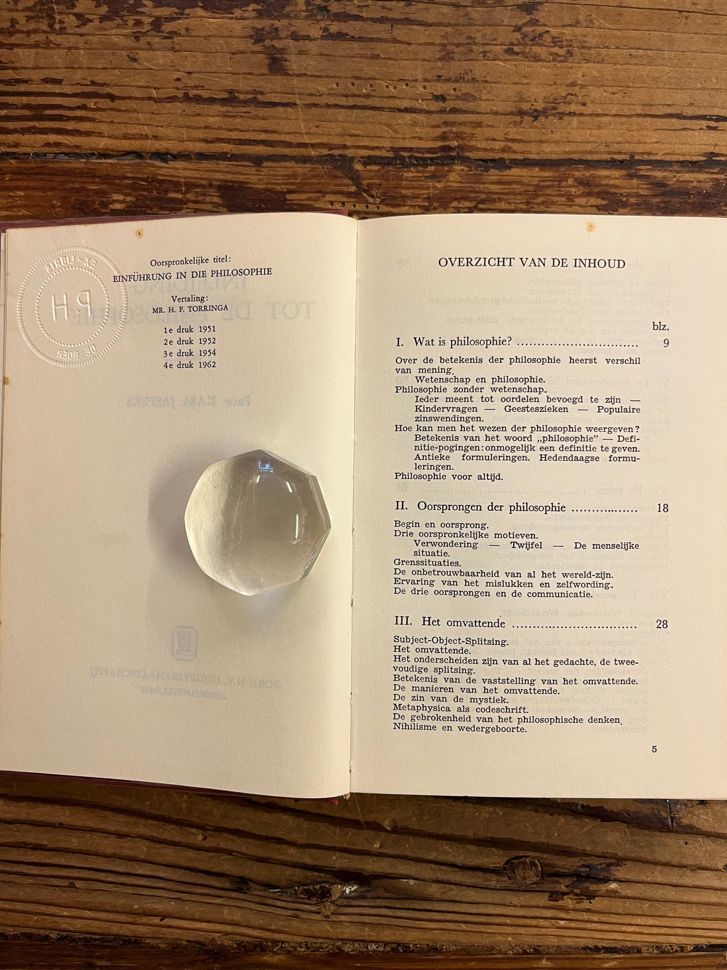 Inleiding tot de philosophie, Karl Jaspers