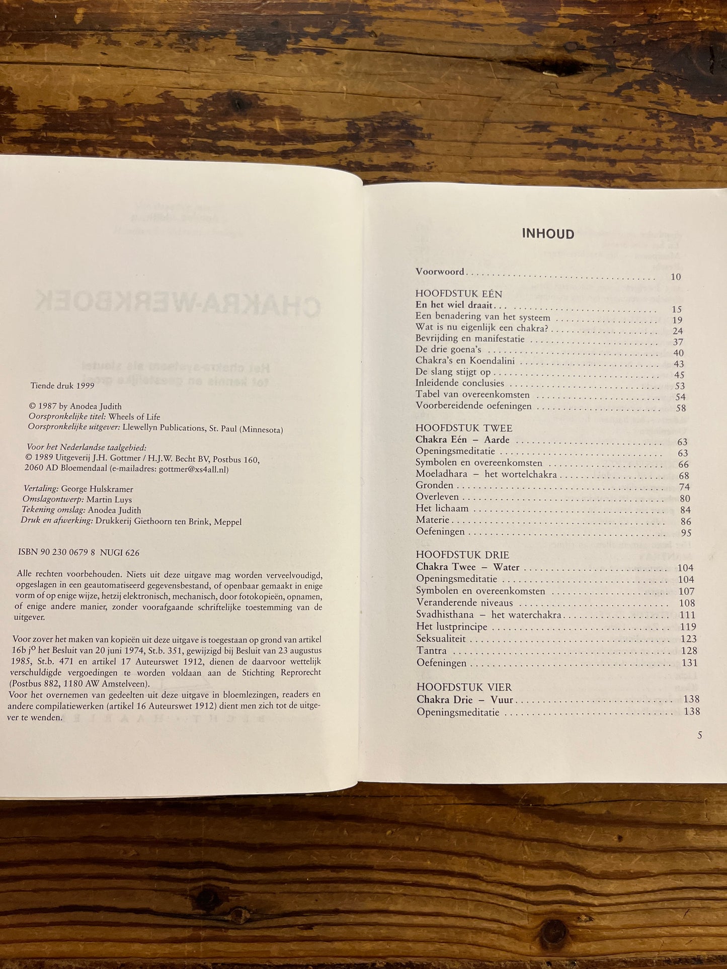 Chakra werkboek, Anodea Judith