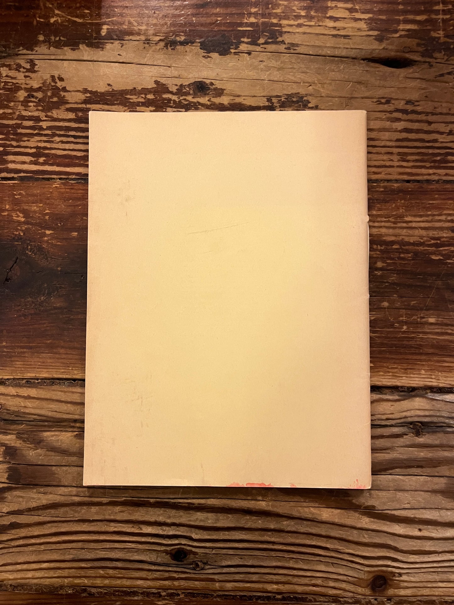 Back of the book titled 'Persian Paintings' by A.W. Robinson on a wooden surface