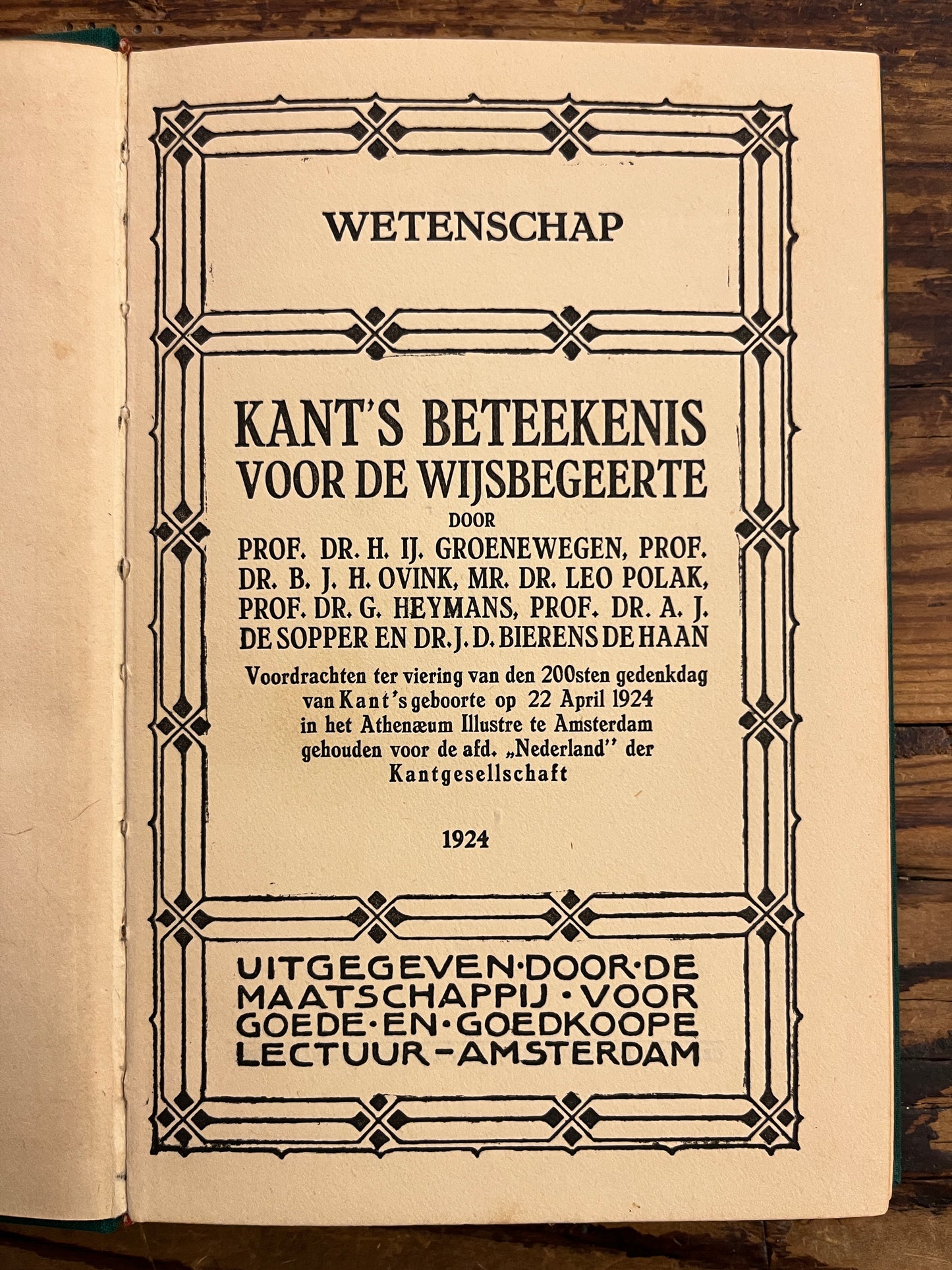 Kant’s beteekenis voor de wijsbegeerte