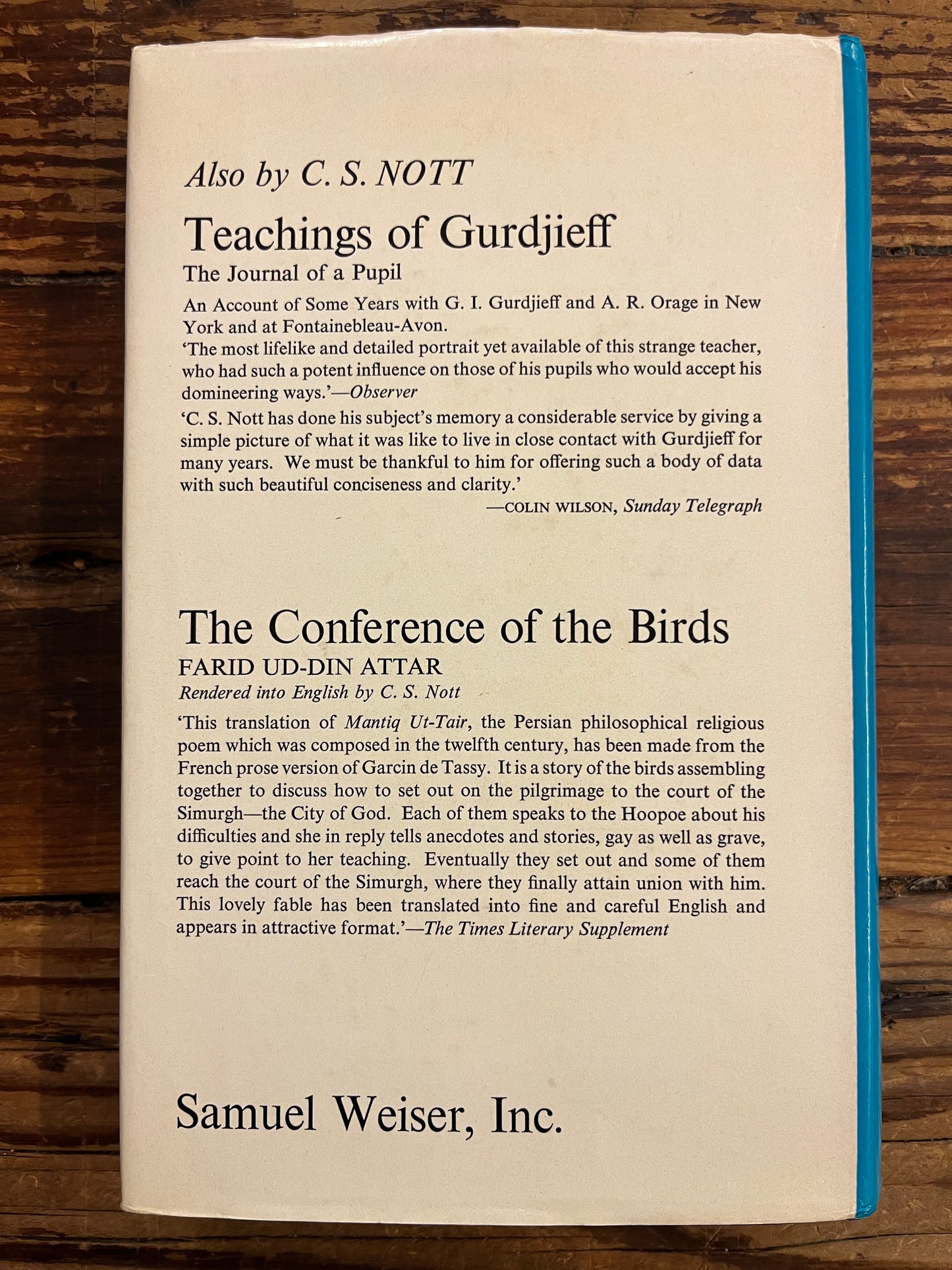 Journey through this world, meetings with Gurdjieff, Orage and Ouspensky, C.S. Nott