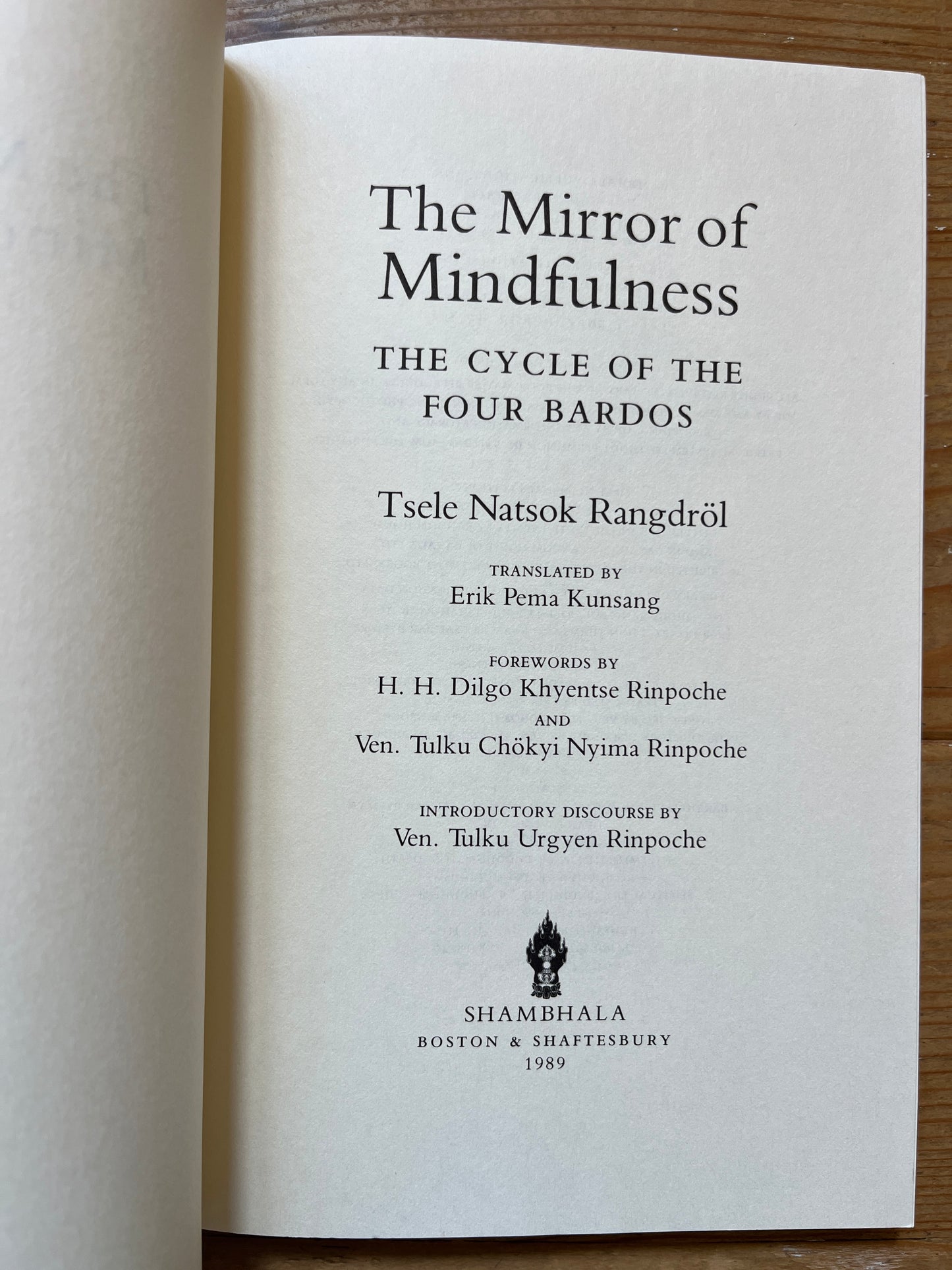 The mirror of mindfulness, Tsele Natsok Rangdrol
