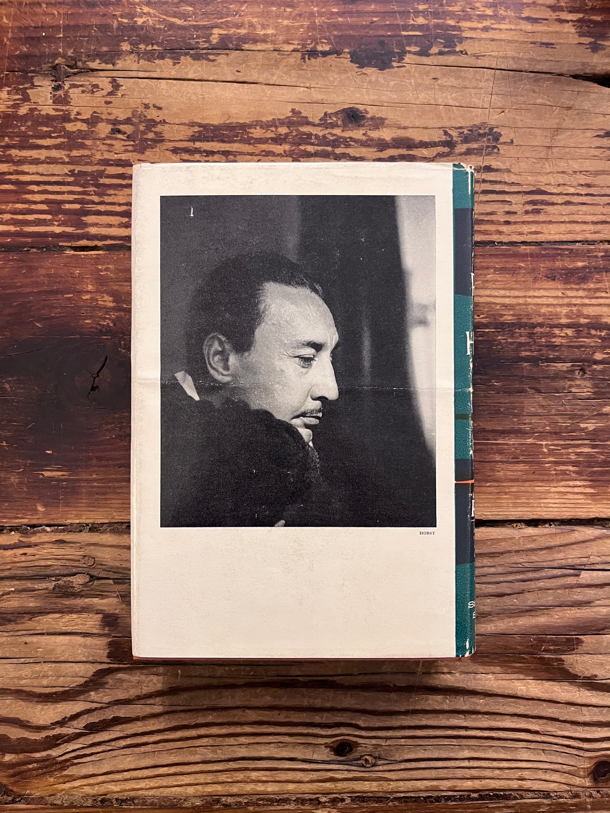 Book titled 'The Roots of Heaven' by Romain Gary on a wooden surface