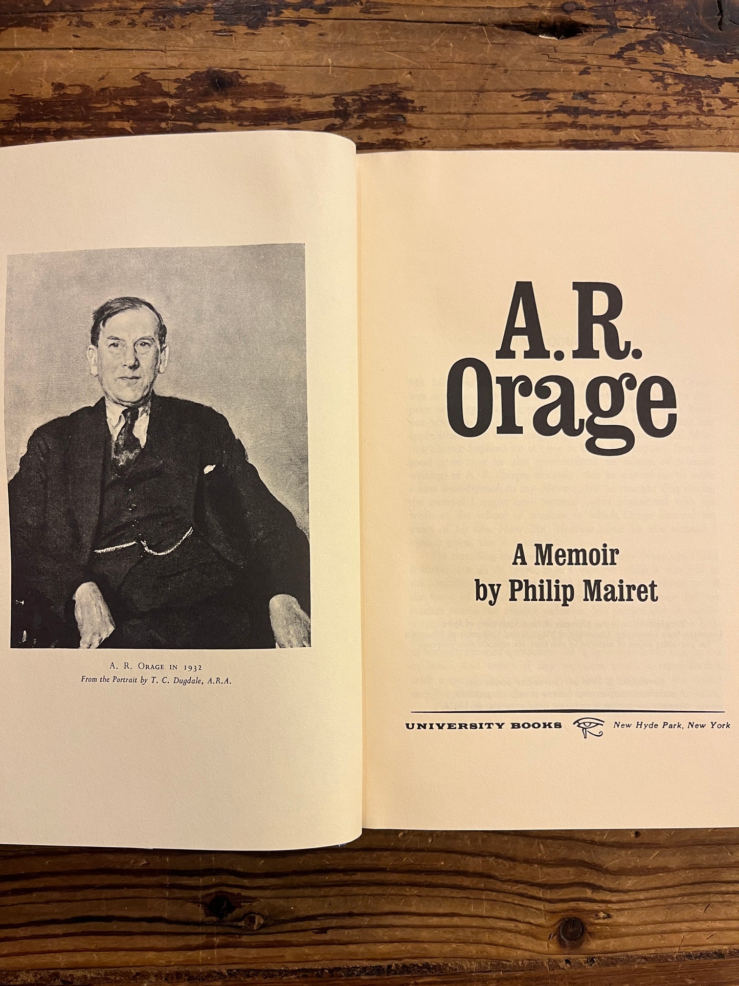 A.R. Orage, A memoir by Philip Mairet