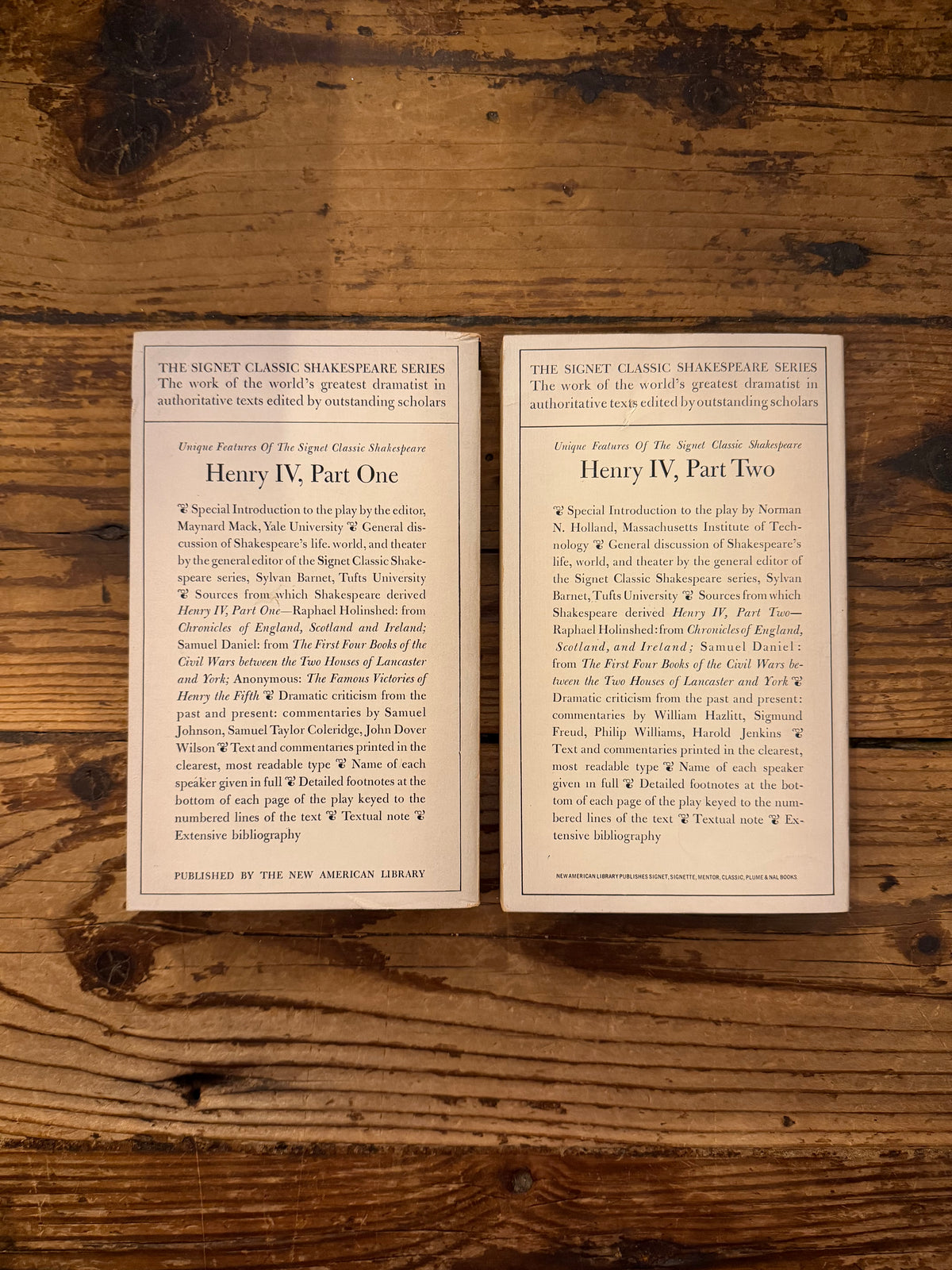 Henry IV Part One and Two by William Shakespeare