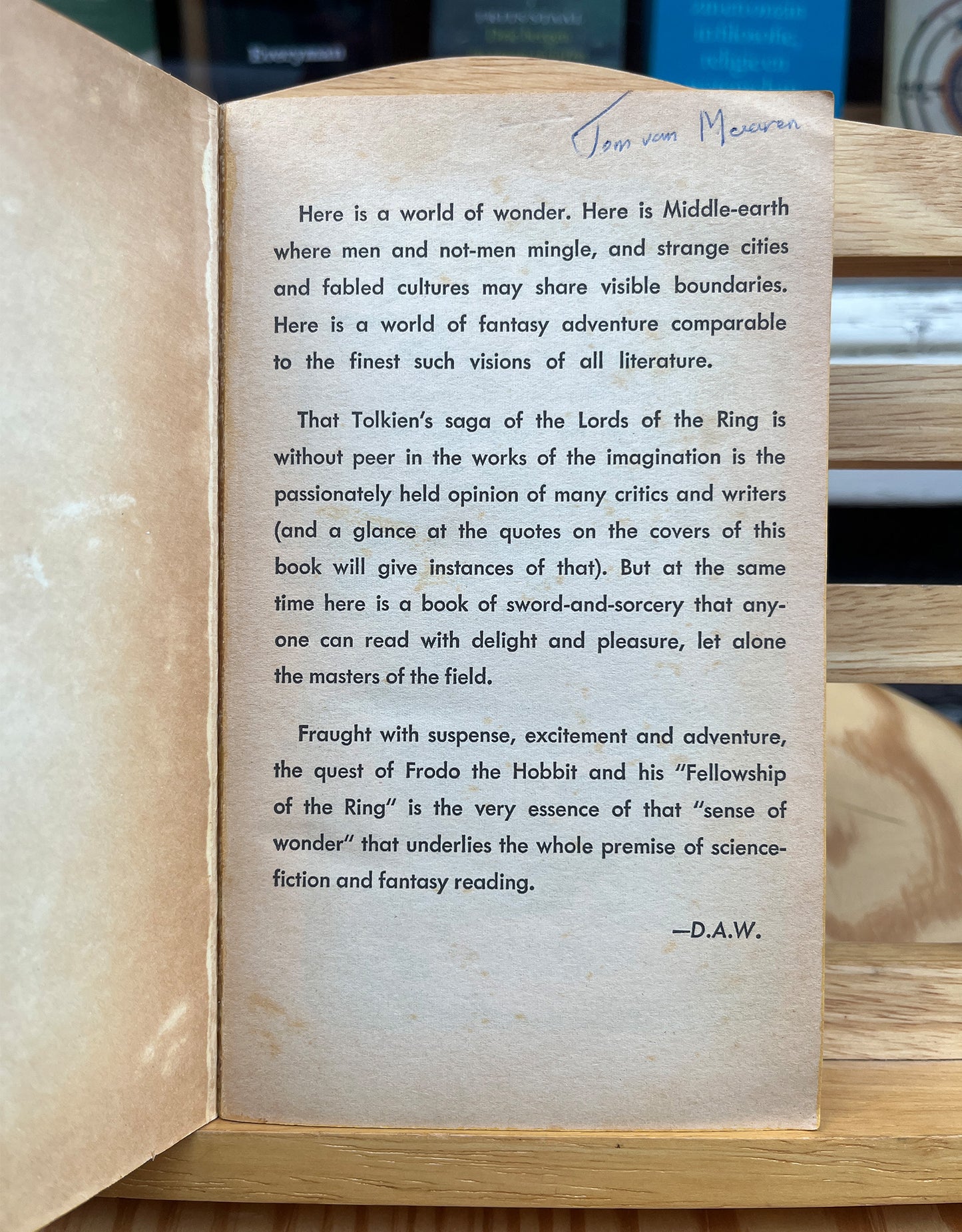 The Lord of the Rings, The Fellowship of the ring, J.R.R. Tolkien, First paperback edition 1965