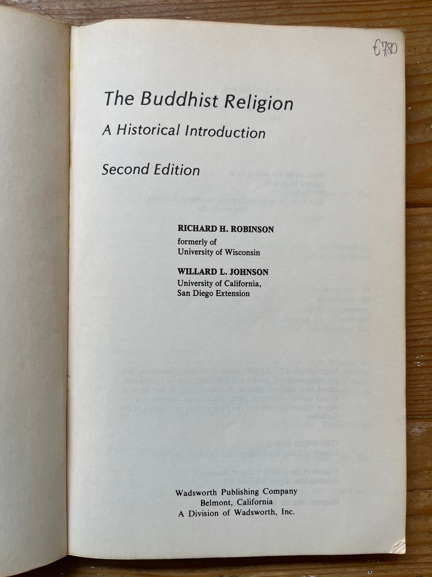 The Buddhist religion, Robinson and Johnson