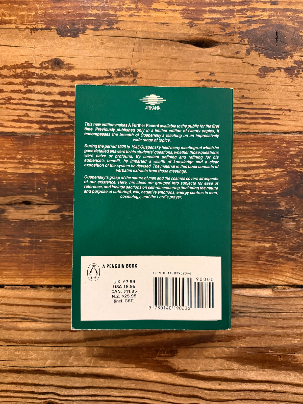 A further record, extracts from meetings, 1928–1945 by P.D. Ouspensky