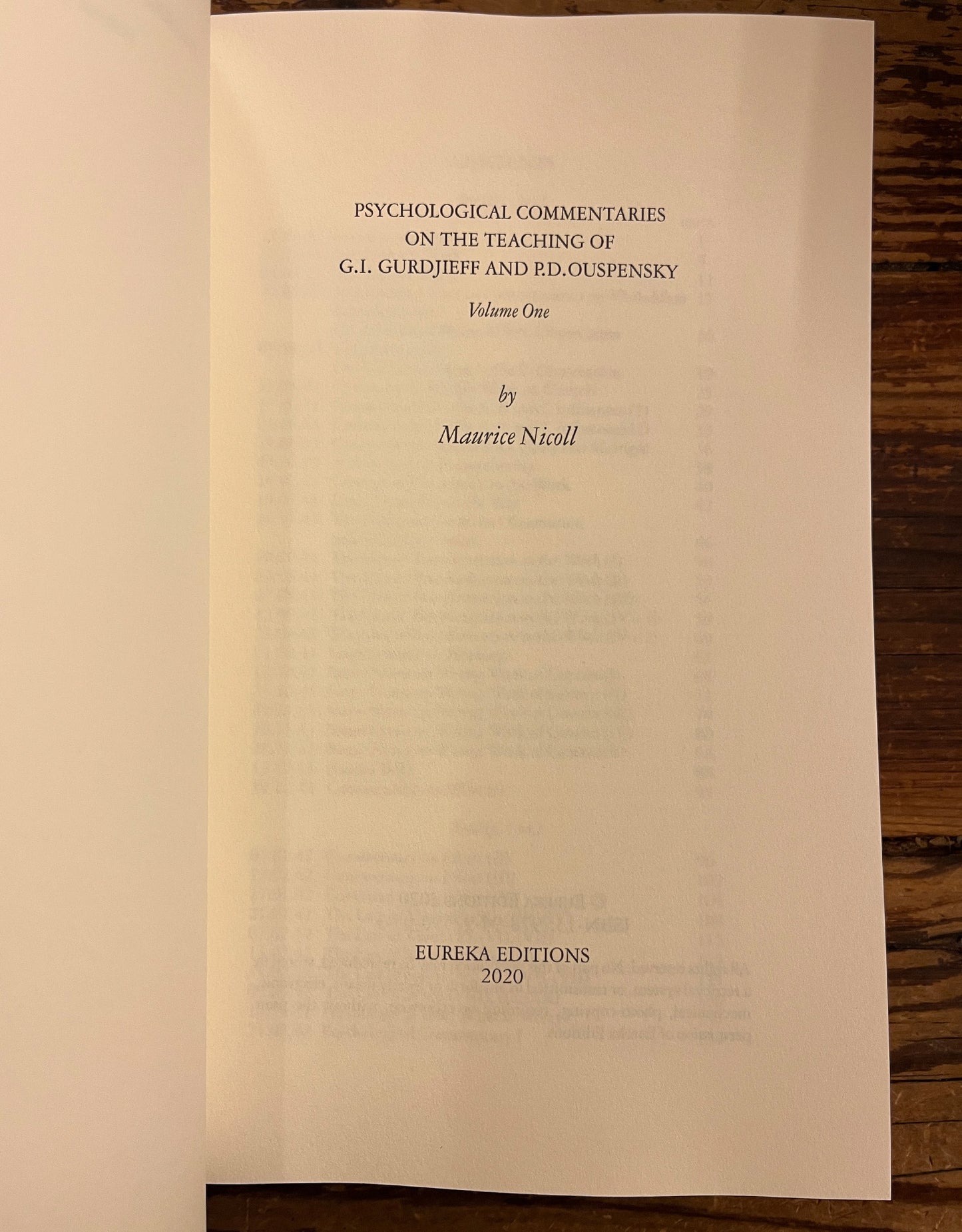 Psychological Commentaries on the teaching of Gurdjieff & Ouspensky, Maurice Nicoll